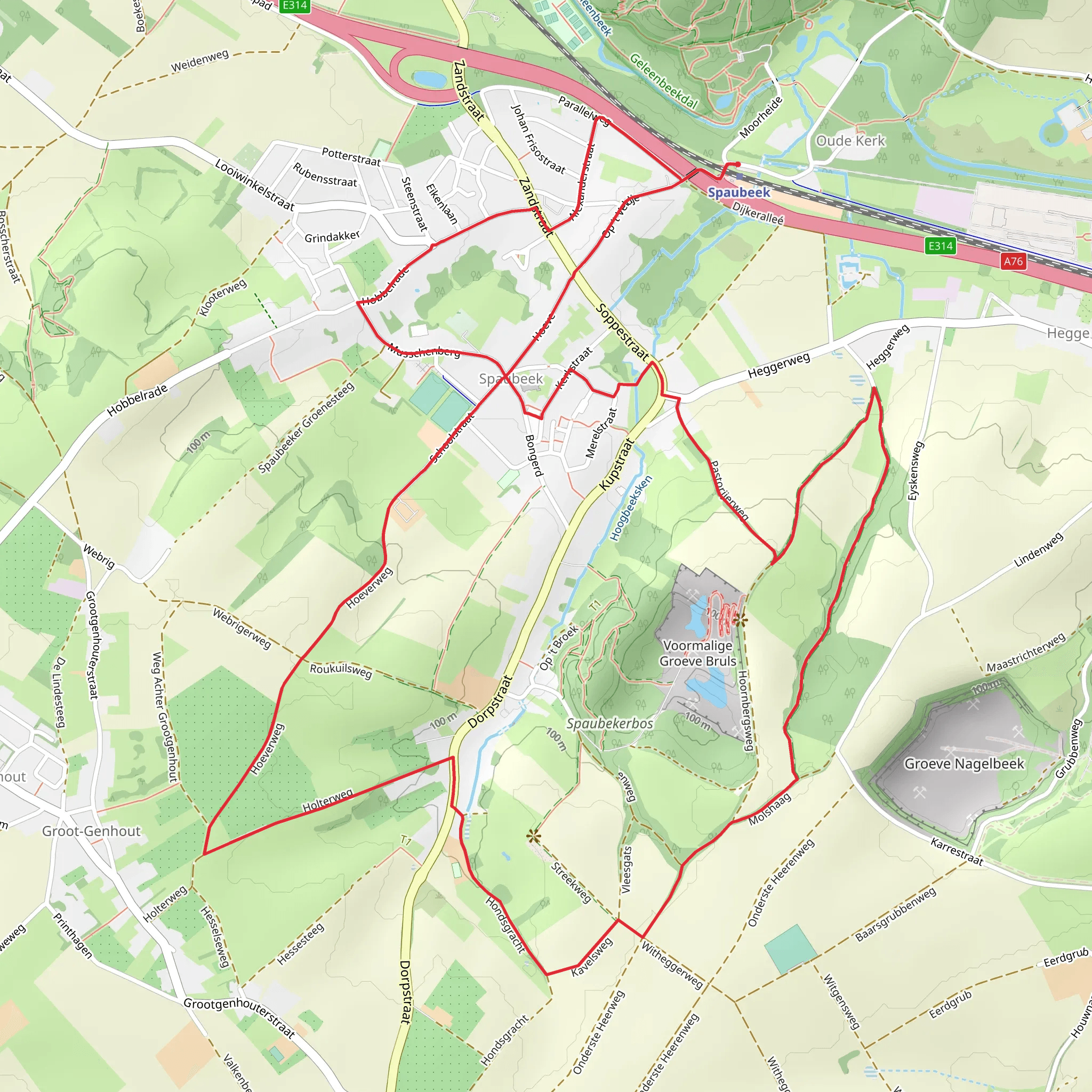 Spaubeekerbos and Takkelinde Loop mobile static map