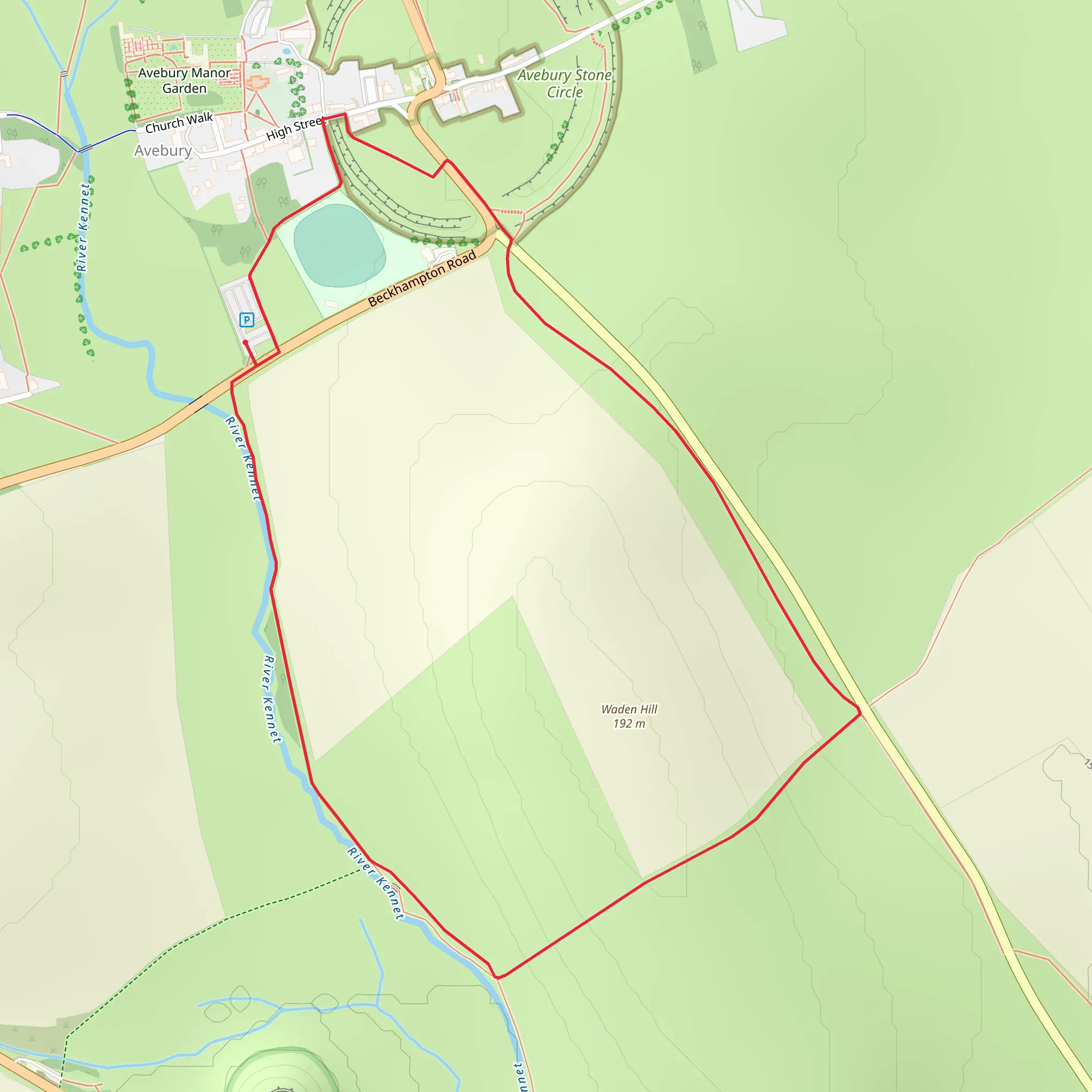 Waden Hill Loop mobile static map