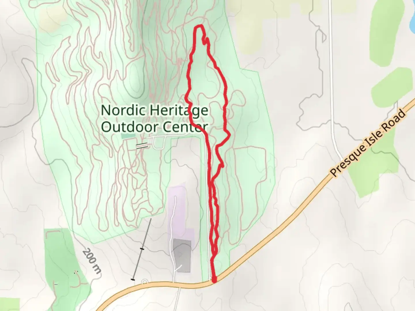 An image depicting the trail Tom's Trail and Tom's Return Trail Loop and its surrounding area.