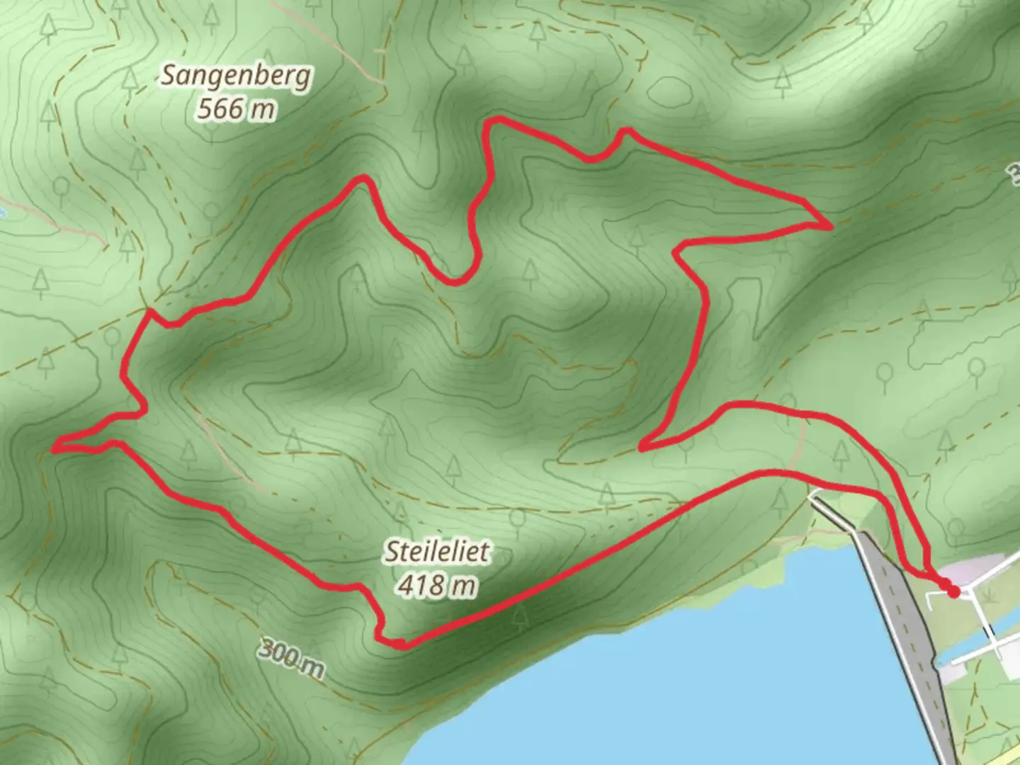 An image depicting the trail Harzer Foerstersteig and its surrounding area.