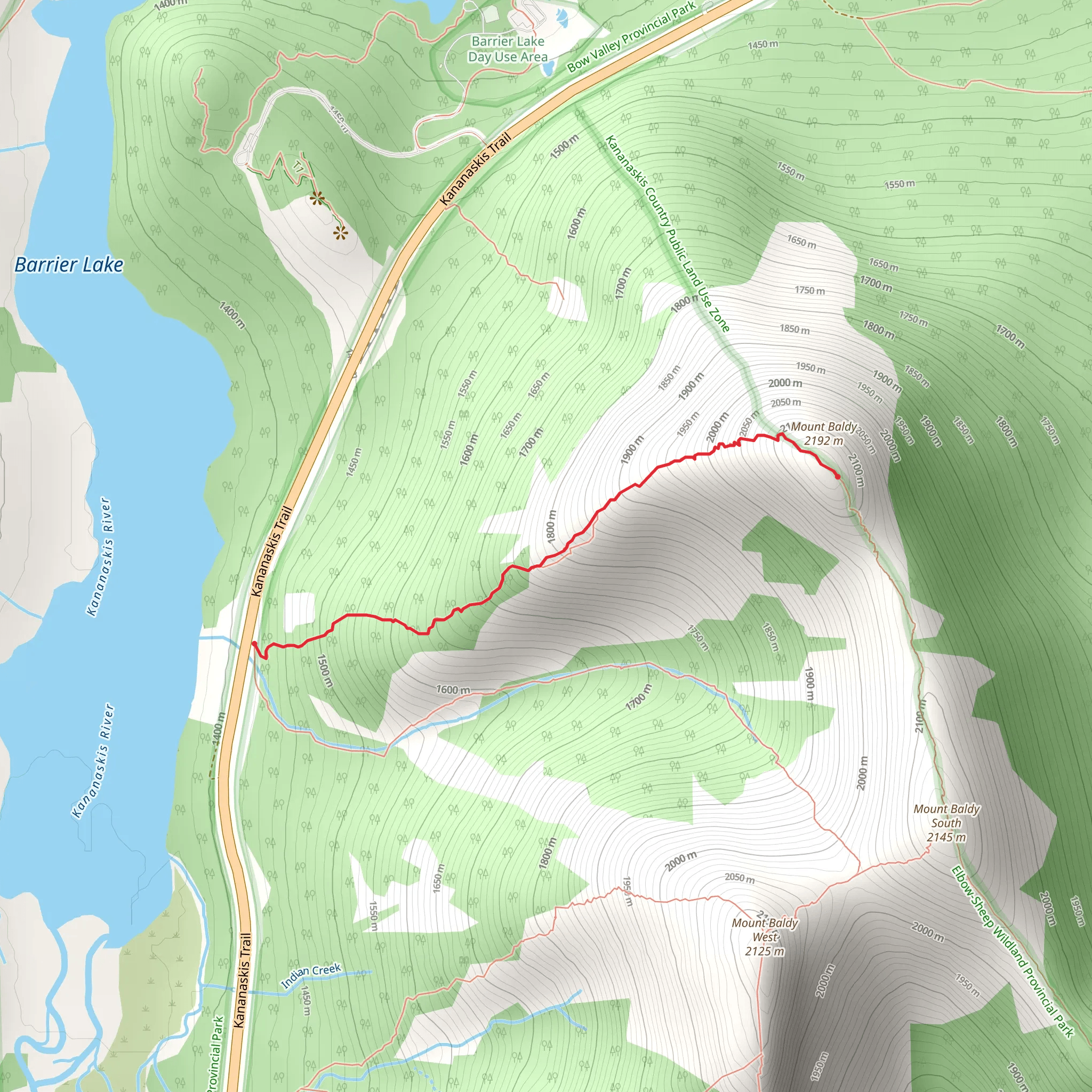 Mount Baldy Peak mobile static map