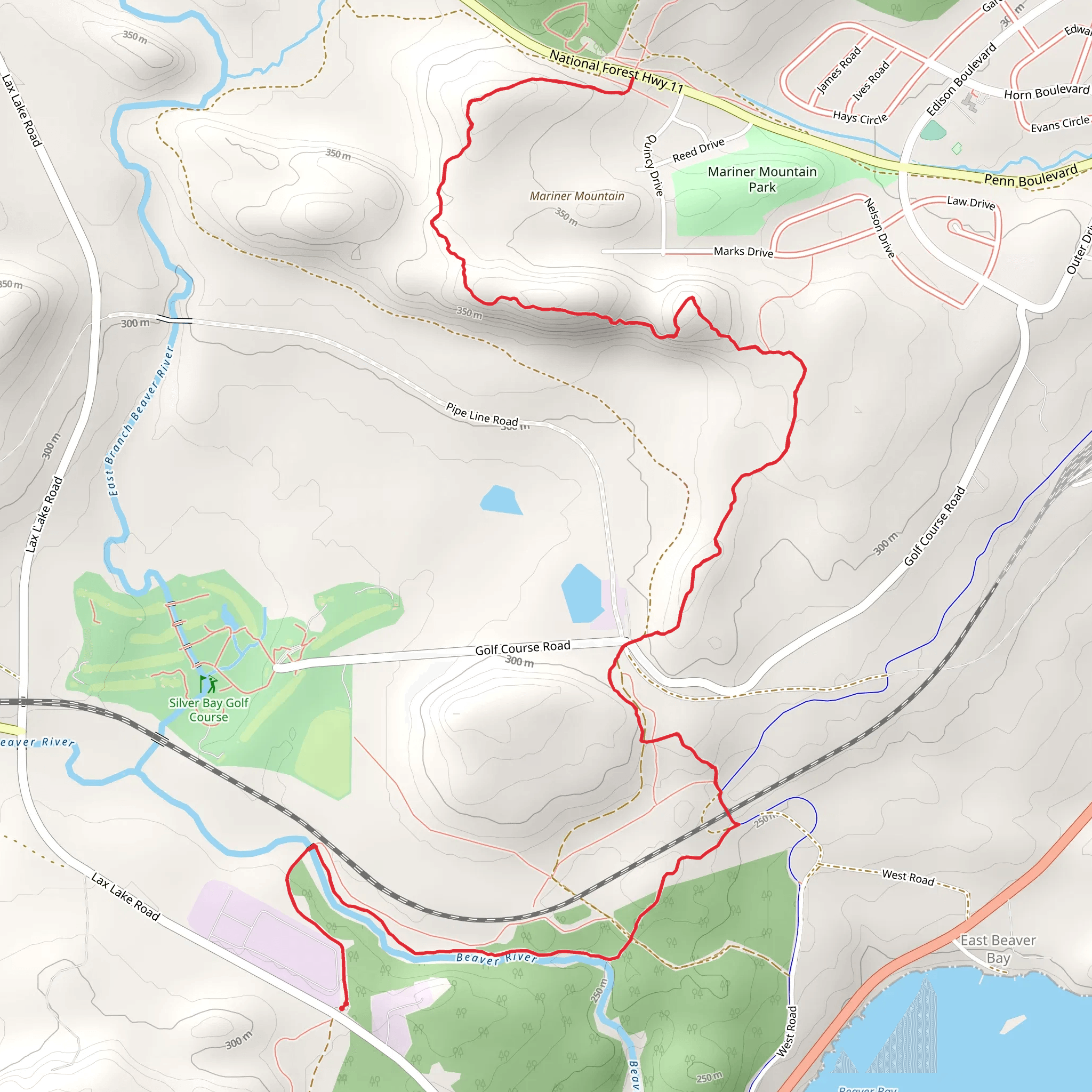 Superior Hiking Trail from Lax Lake Road mobile static map