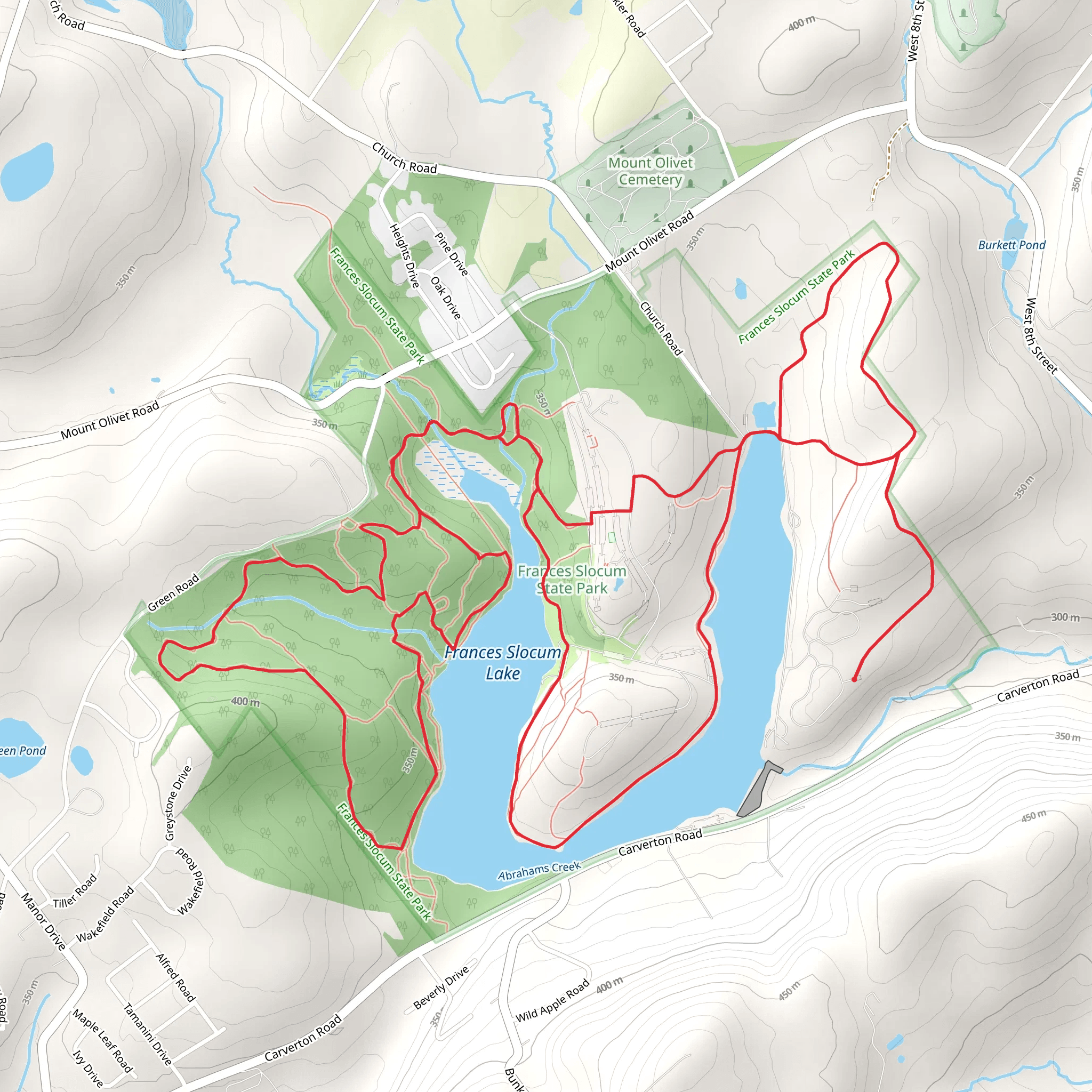 Maconaquah Trail Loop via Frances Slocum Lake mobile static map