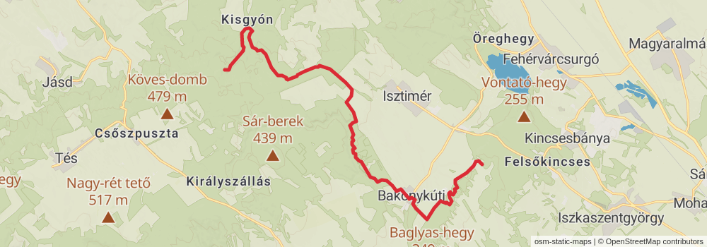 National Blue Trail - OKT stage 20 Map