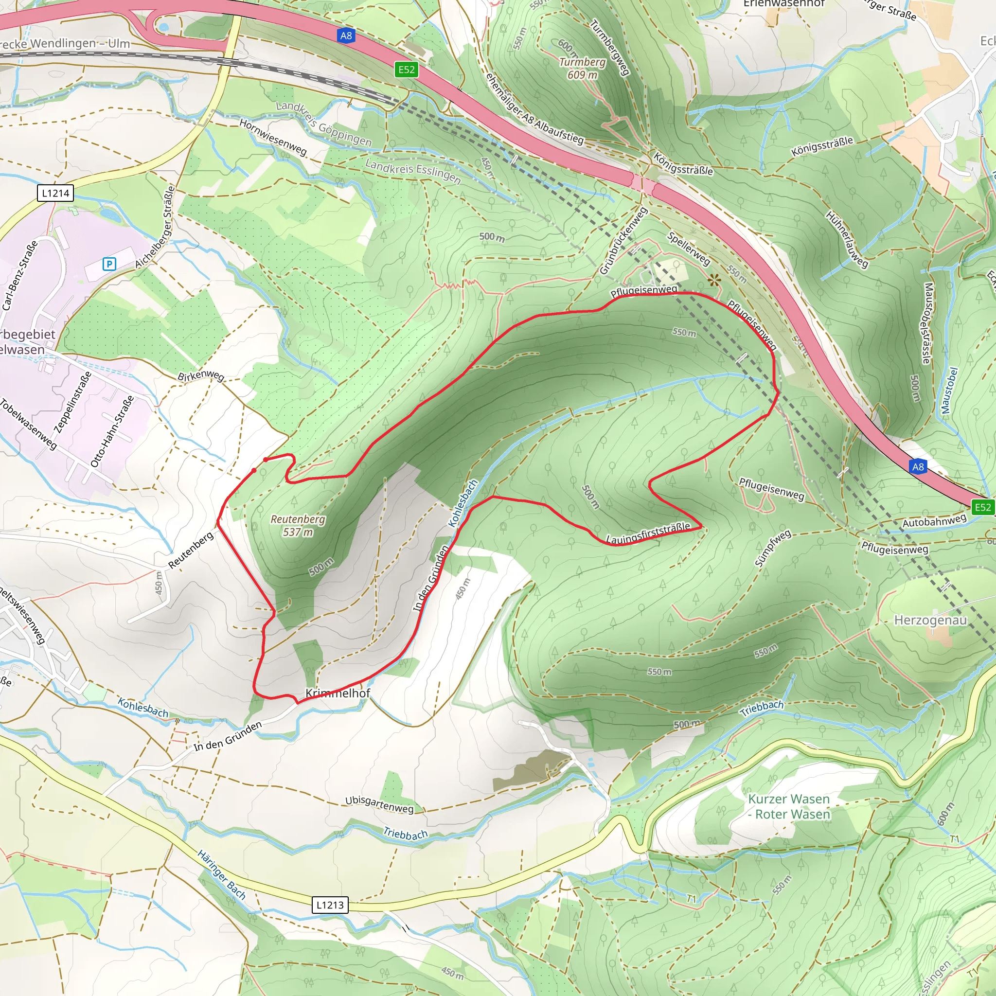 Reutenberg and Wolfscherre Loop mobile static map