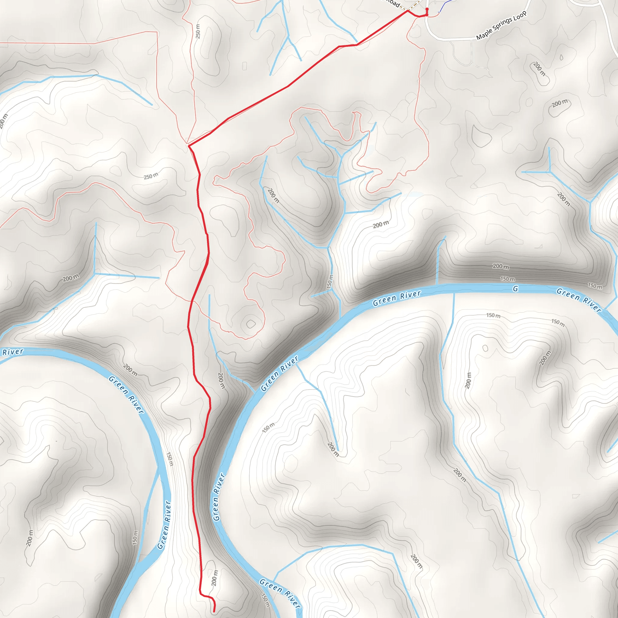 Buffalo Creek Trail and Turnhole Bend Trail mobile static map