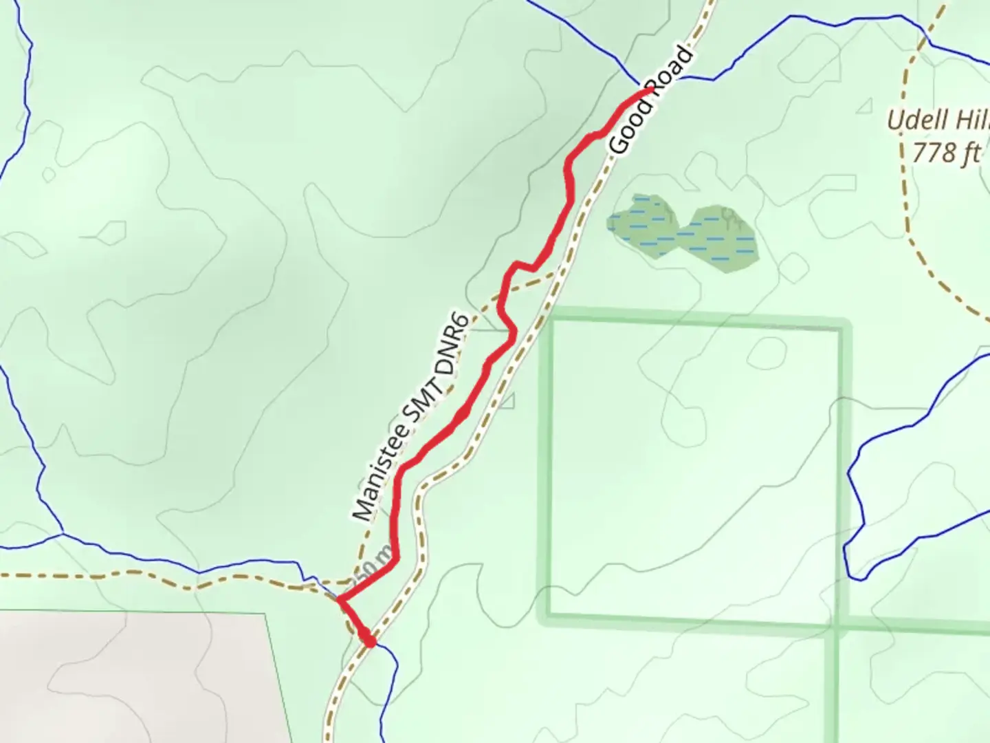 An image depicting the trail Big M - Cheat Stick Trail and its surrounding area.