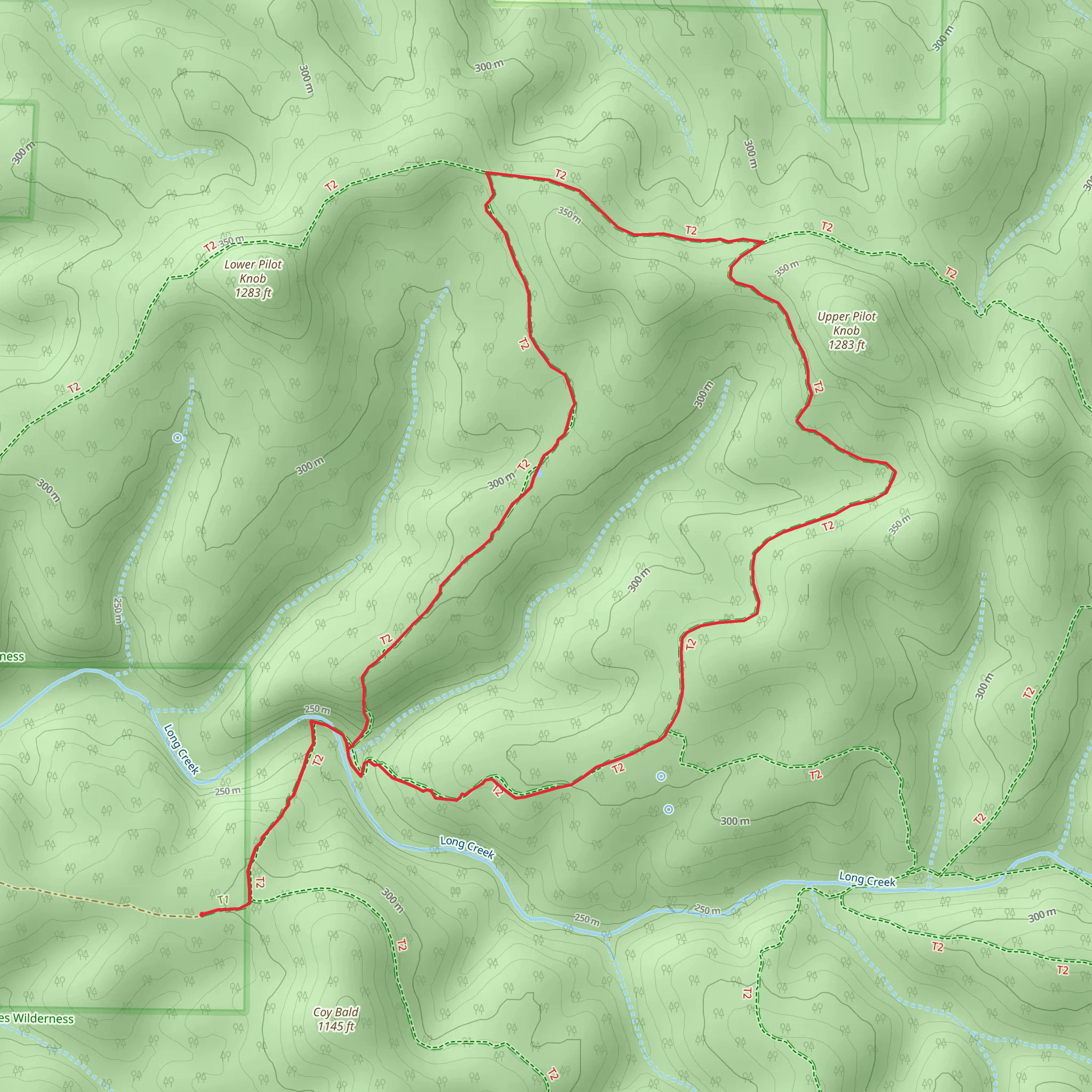 Upper Pilot Knob Loop mobile static map