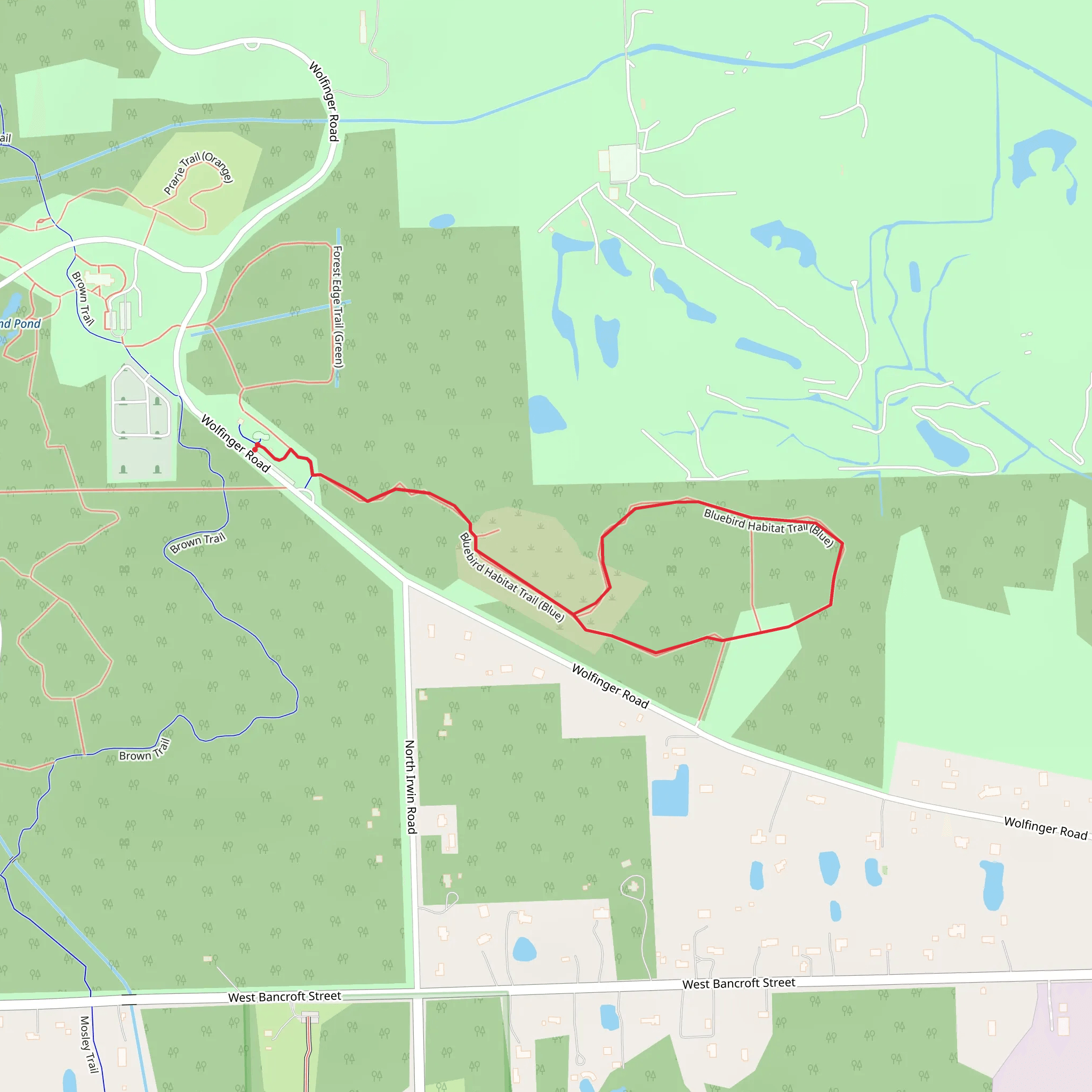 Bluebird Habitat Trail - Blue Loop mobile static map