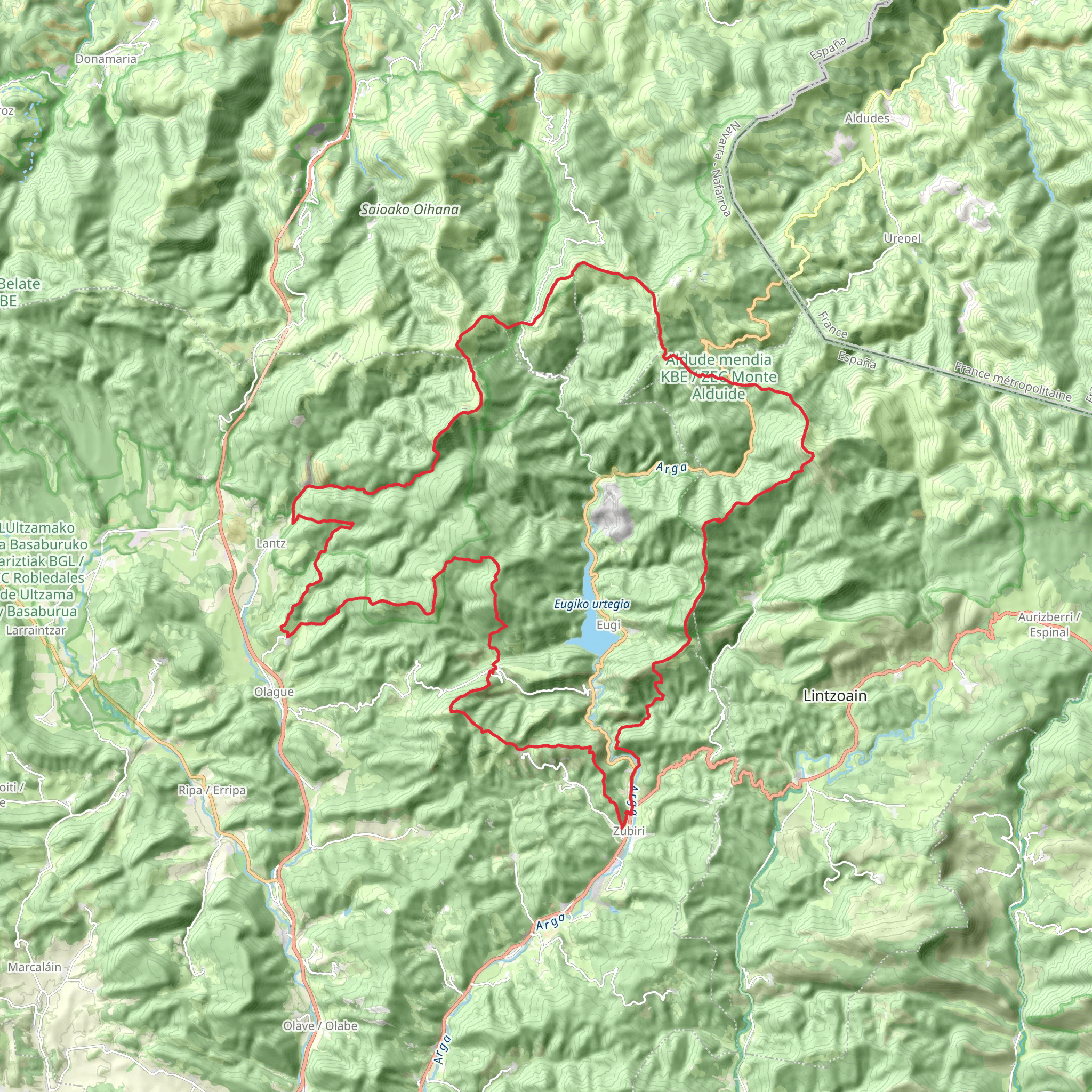 GR 322 Nafarroa Xtrem mobile static map