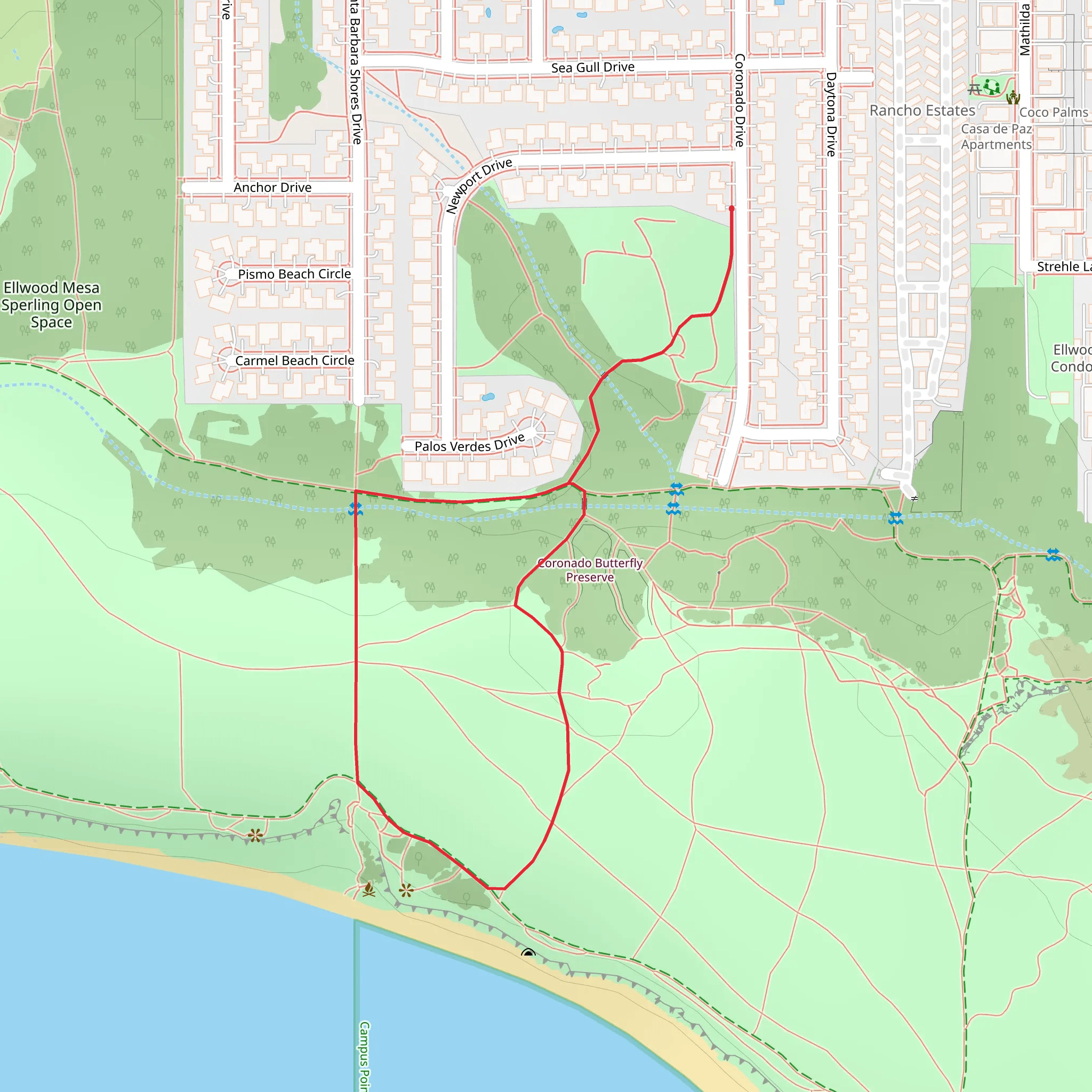 Ellwood Forest Park mobile static map