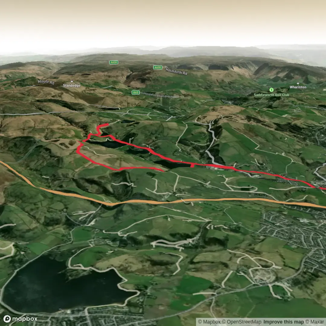 An image depicting the trail Hike from Newhey/piethorn and its surrounding area.