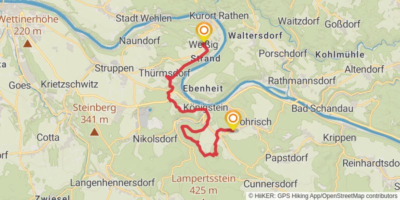 Malerweg stage 6 Map