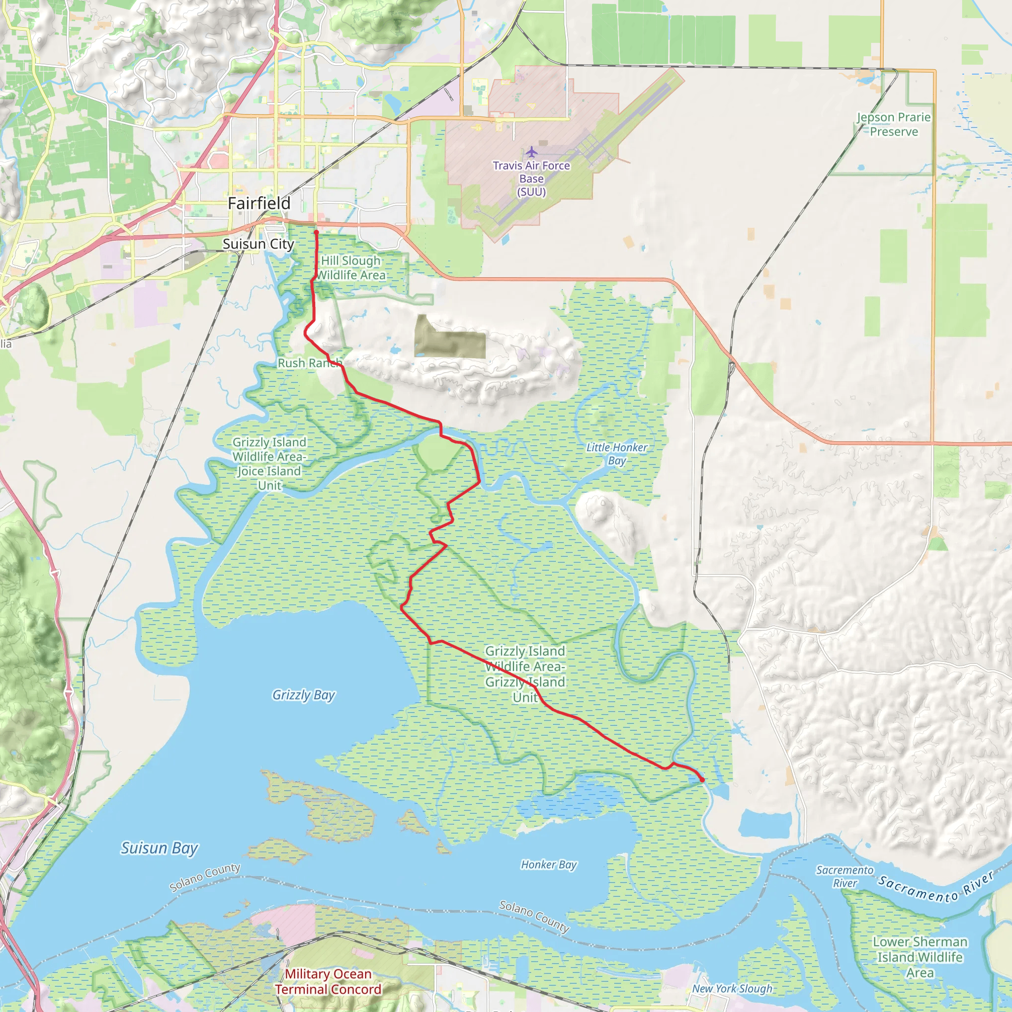 Montezuma Slough Walk mobile static map