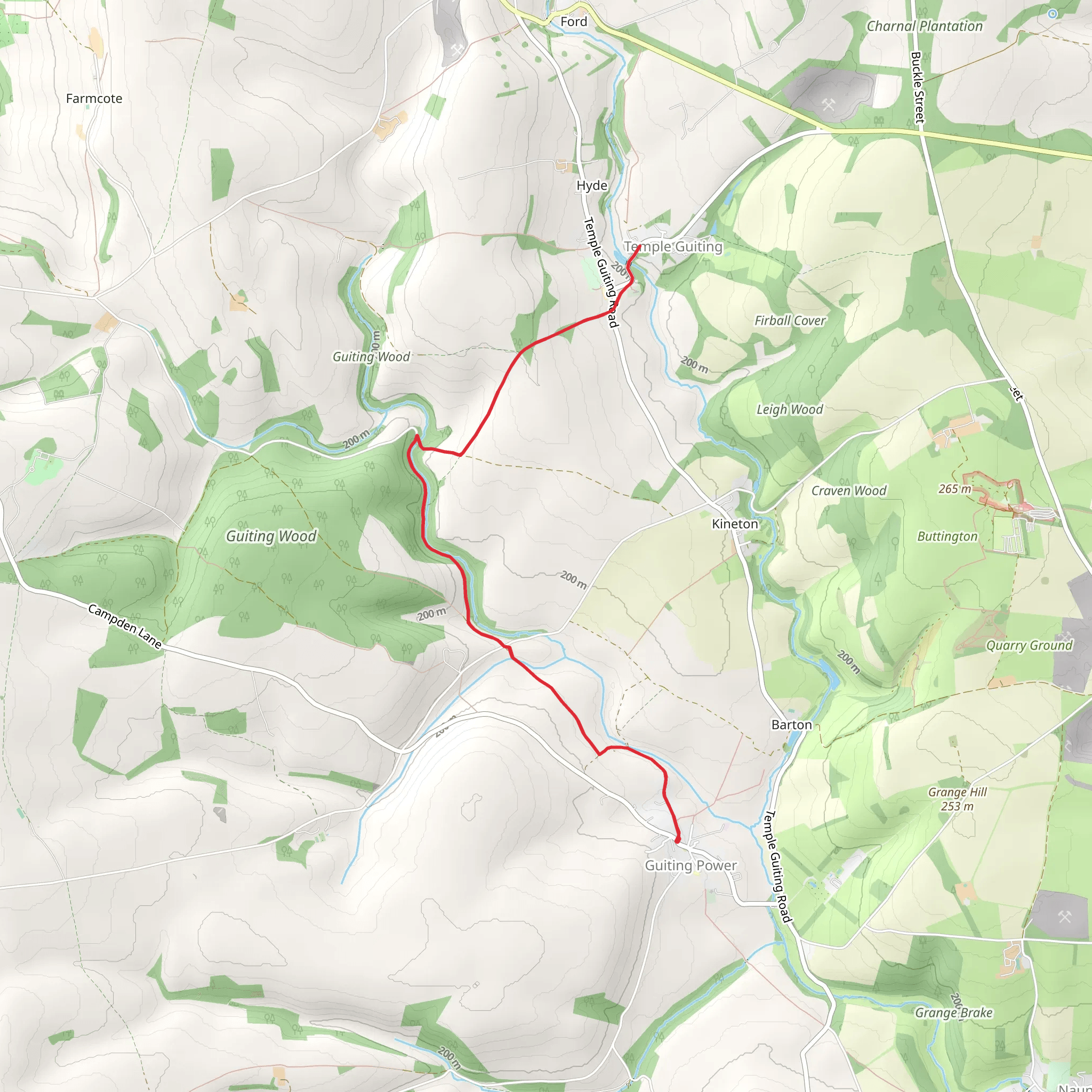 Guiting Power and Temple Guiting Walk mobile static map