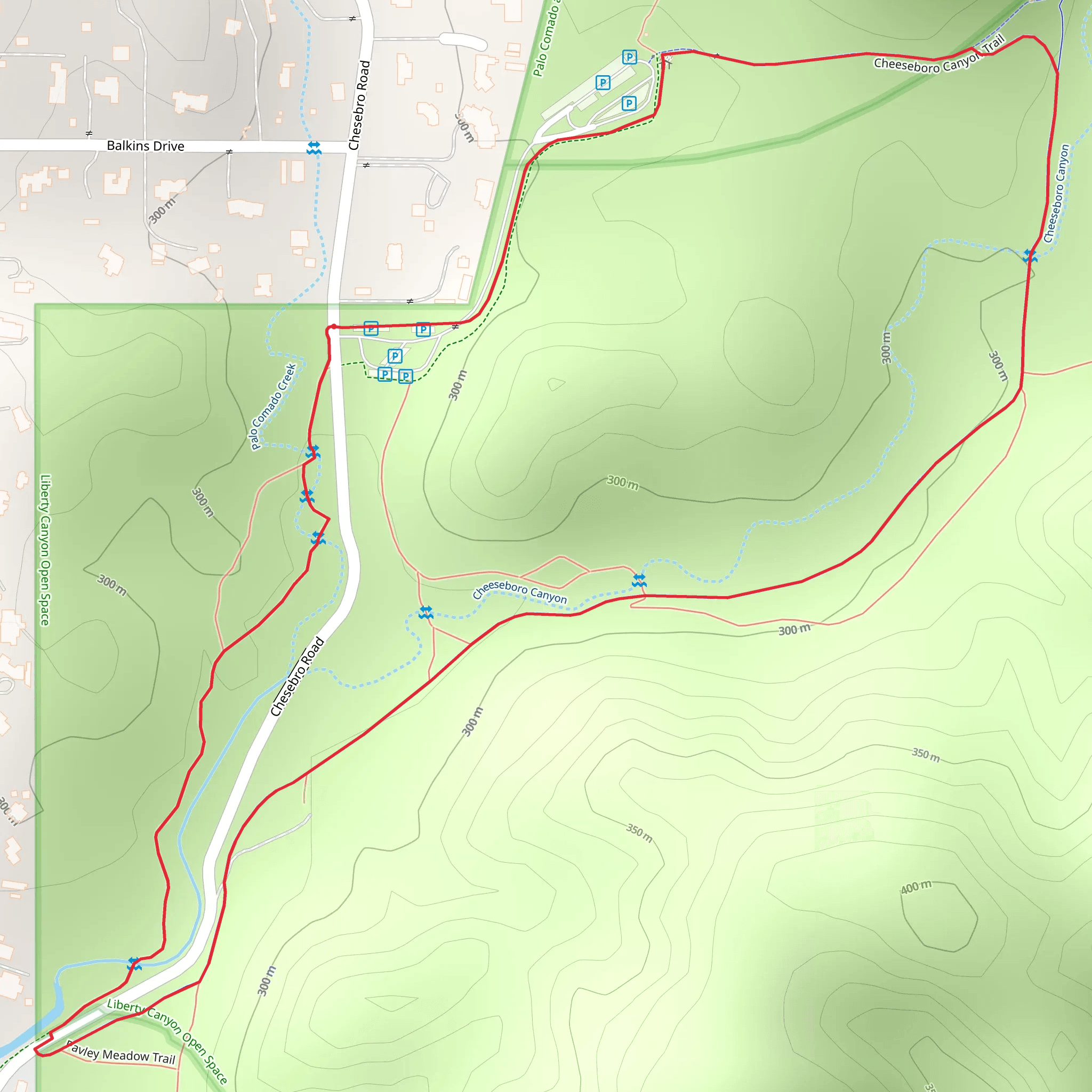 Chesebro Creek Loop mobile static map