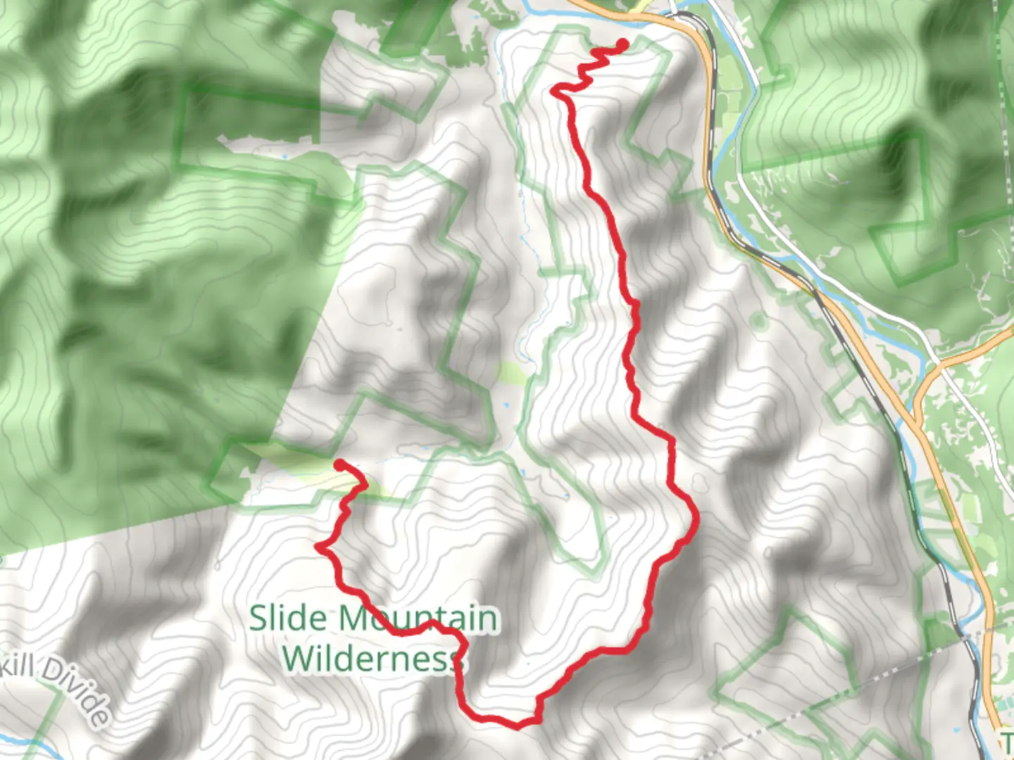 An image depicting the trail Romer Mountain and Cross Mountain and its surrounding area.