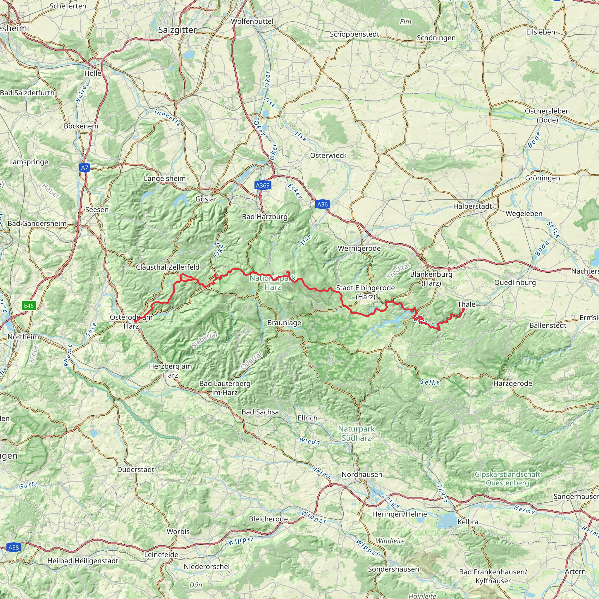 Harzer Hexen-Steig mobile static map