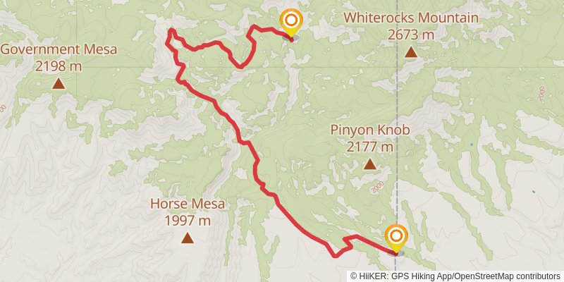Yam Canyon via Little Blue Trail stage 2 Map