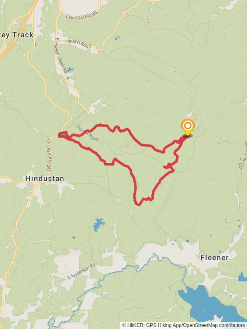 An image depicting the trail Three Lakes Loop Trail and its surrounding area.