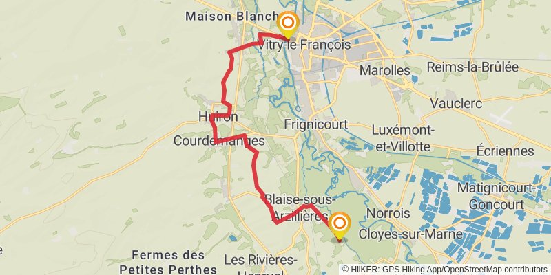 Via Francigena - France stage 27 Map