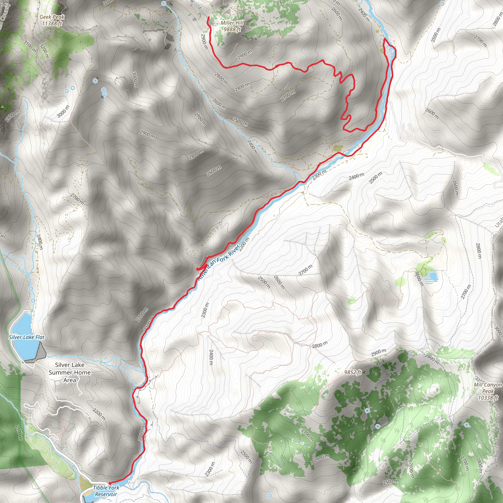 Mill Hill Mining Trail mobile static map