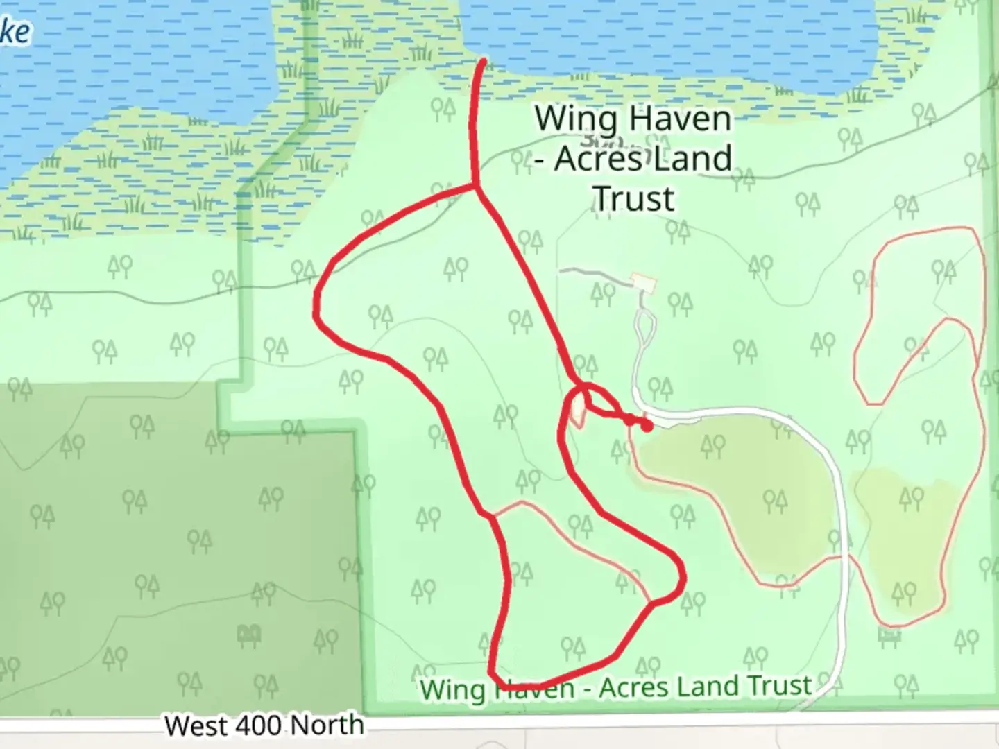 An image depicting the trail Failing Lake Loop and its surrounding area.