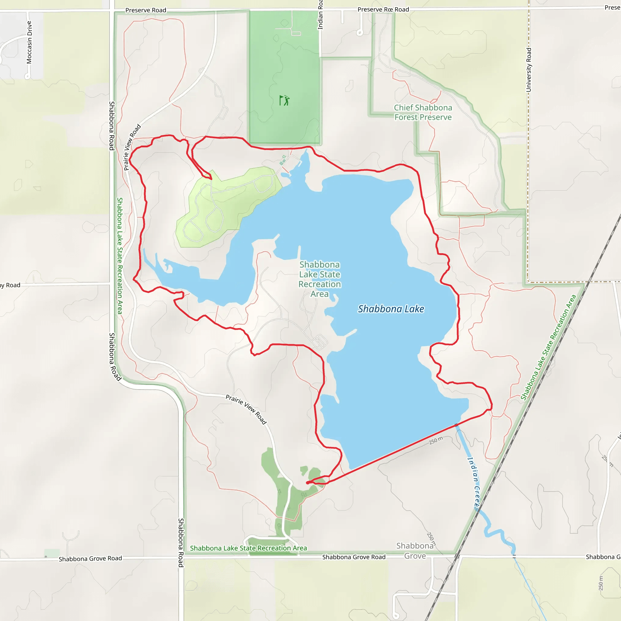 Shabbona Lake Loop mobile static map