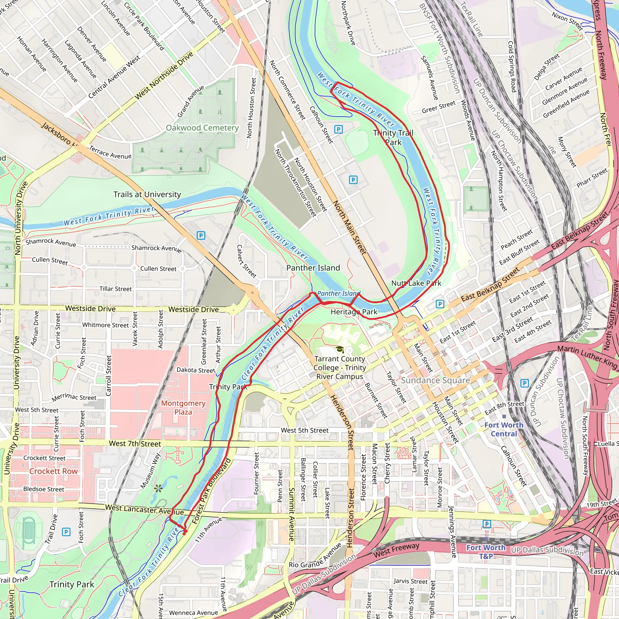 Trinity Trails - Rotary Park and Trinity Trail Park Loop mobile static map