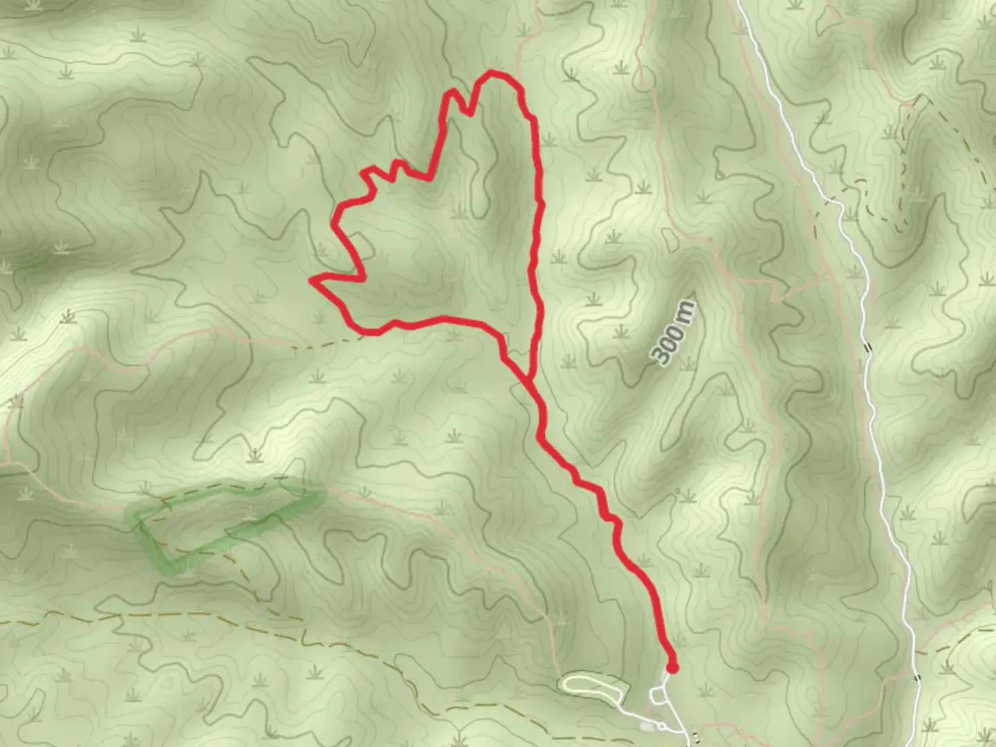 An image depicting the trail Aliso Canyon Loop Trail and its surrounding area.