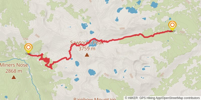 Mineral King And Little Five Lakes Loop alt 1 Map
