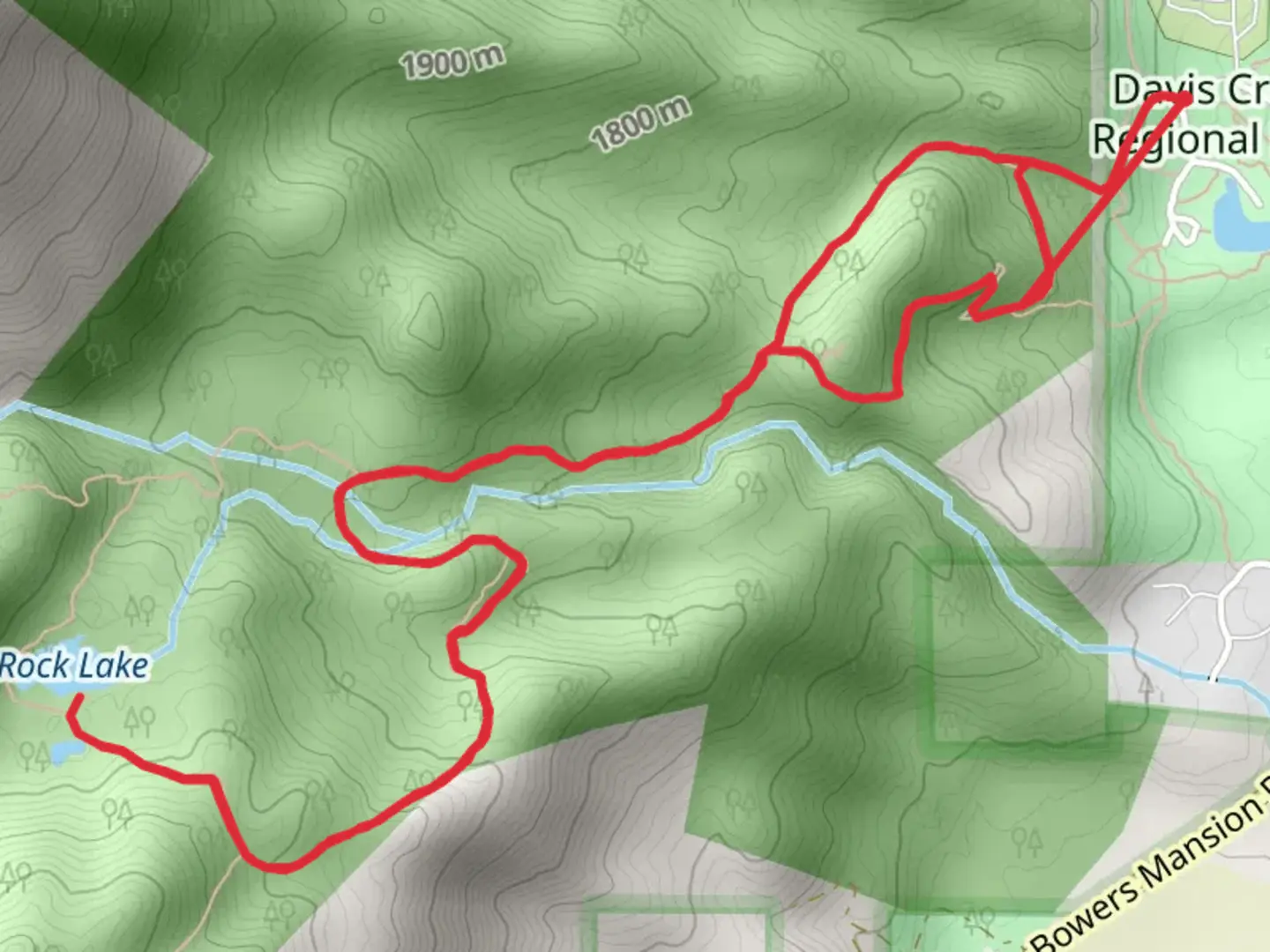 An image depicting the trail Ophir Creek and its surrounding area.