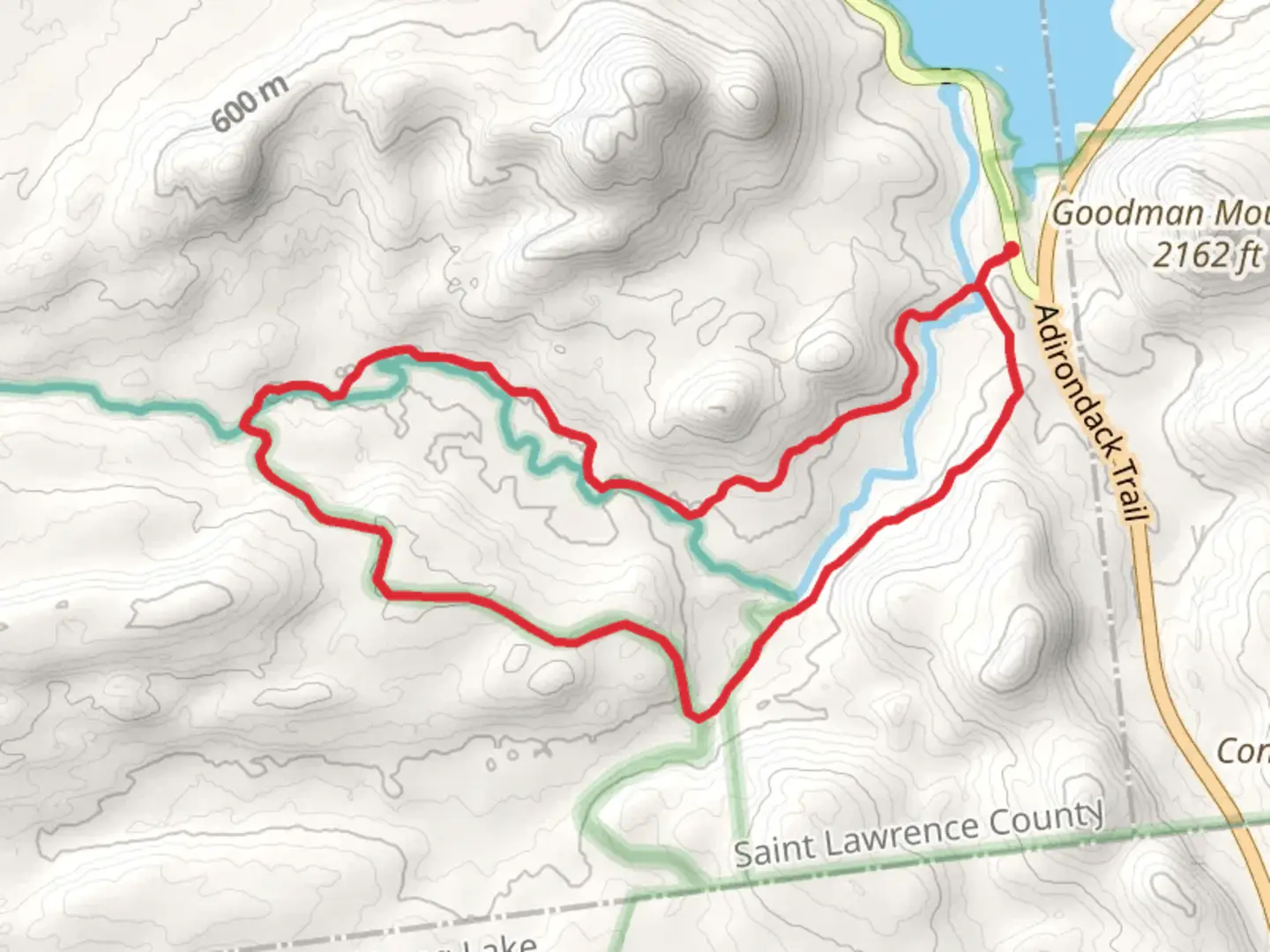 An image depicting the trail Bog River Loop - State Highway 421 and its surrounding area.