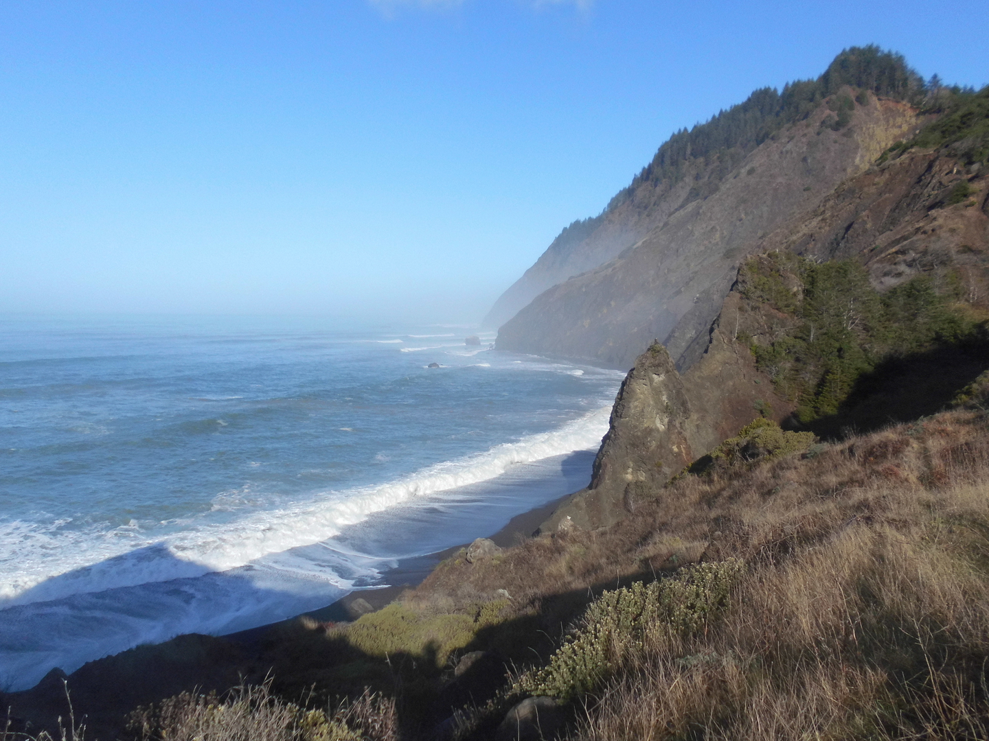An image depicting the trail Lost Coast Trail from Barn Campsite and its surrounding area.