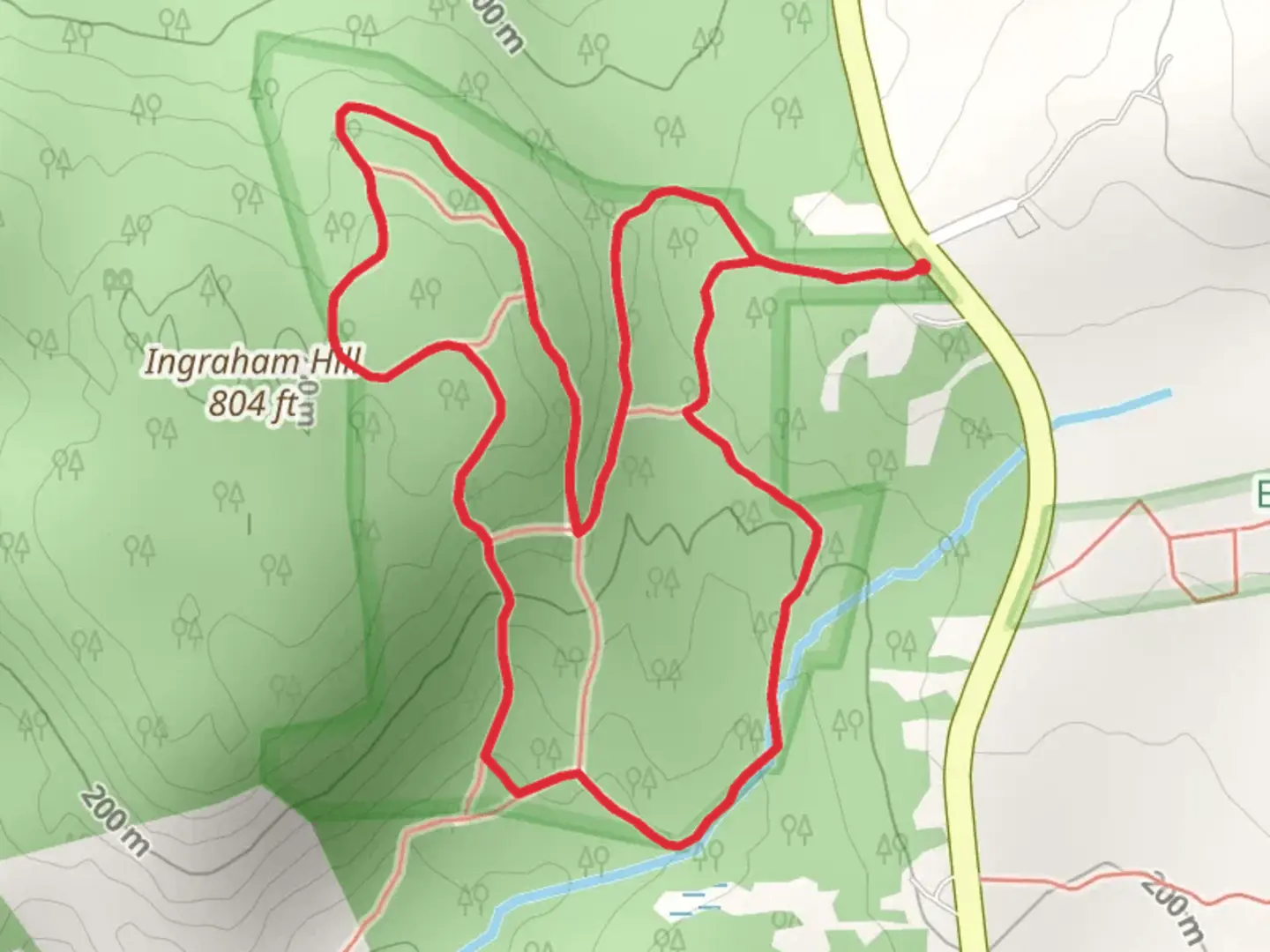 An image depicting the trail Cave Hill Conservation Area Loop Trail and its surrounding area.