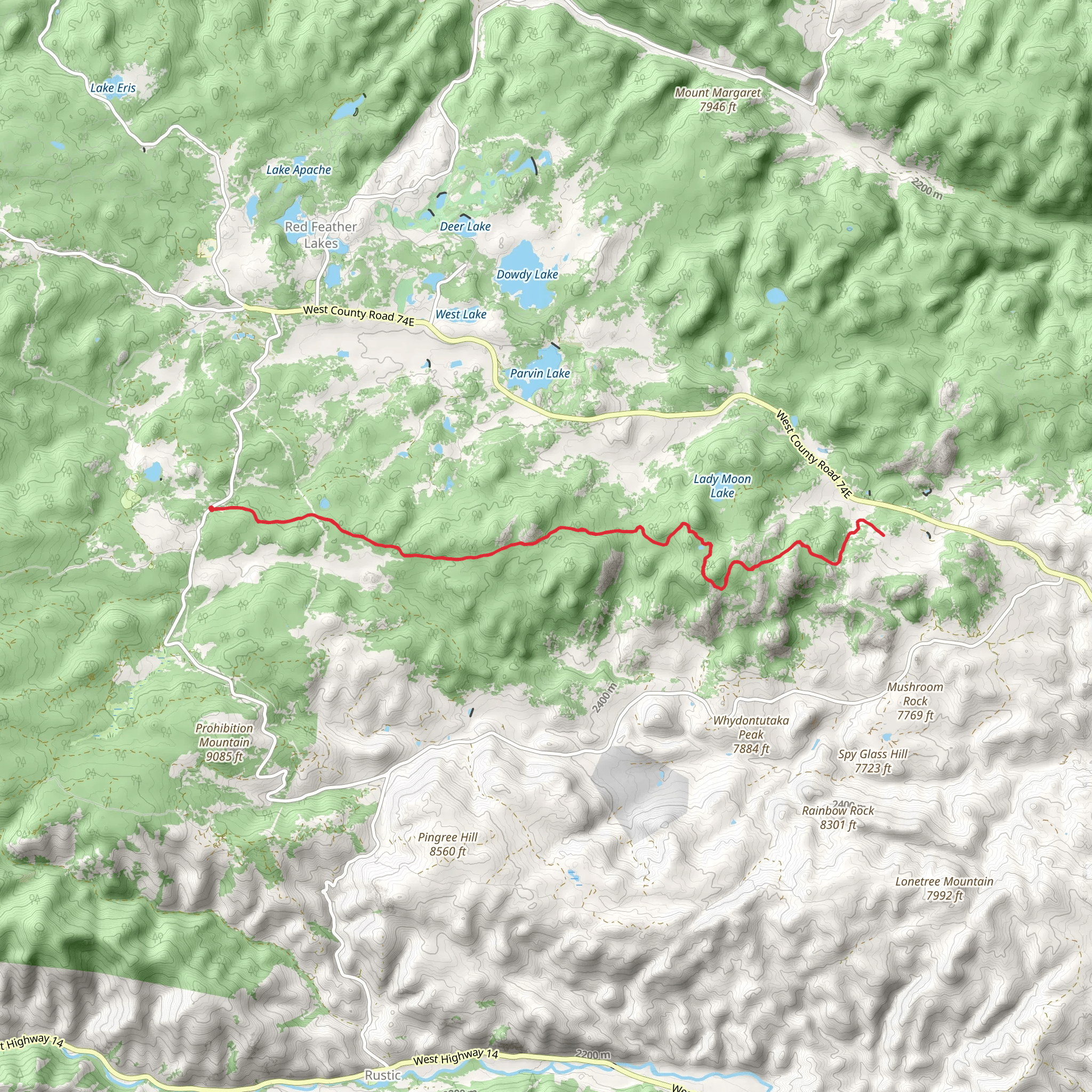 Granite Ridge Trail mobile static map