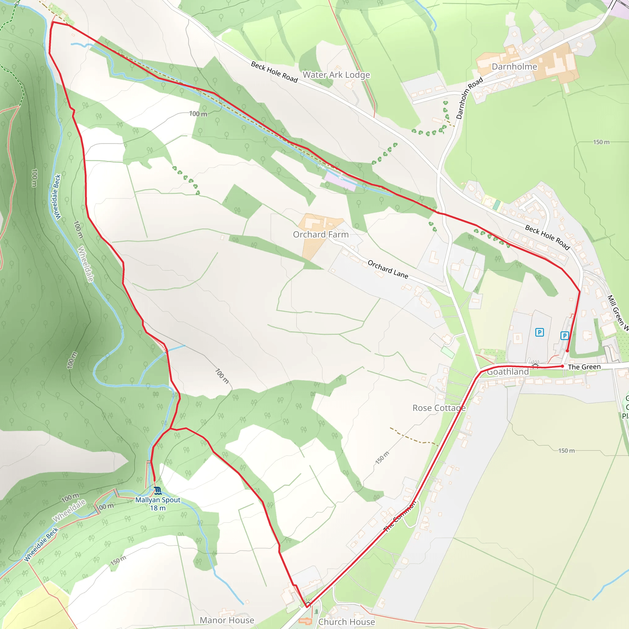 Mallyan Spout and Beck Hole Walk mobile static map