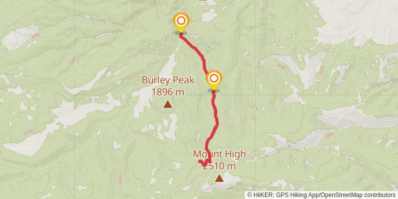 Dry Pole Canyon Trail stage 2 Map