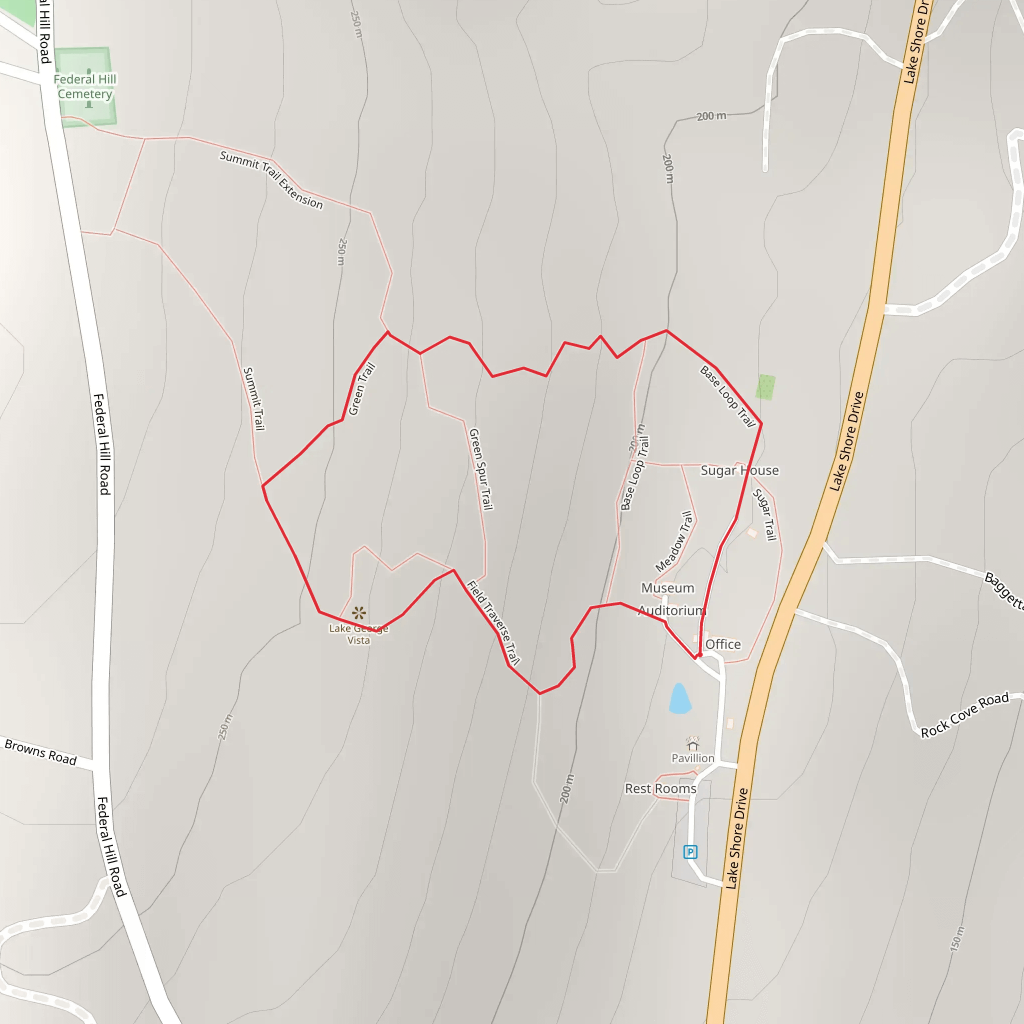 Lake George Vista Loop mobile static map