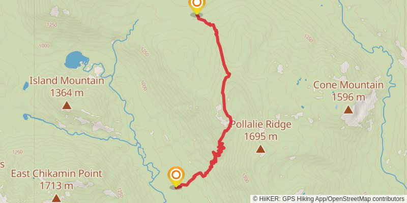 Central Alpine Lakes Loop alt 1 Map