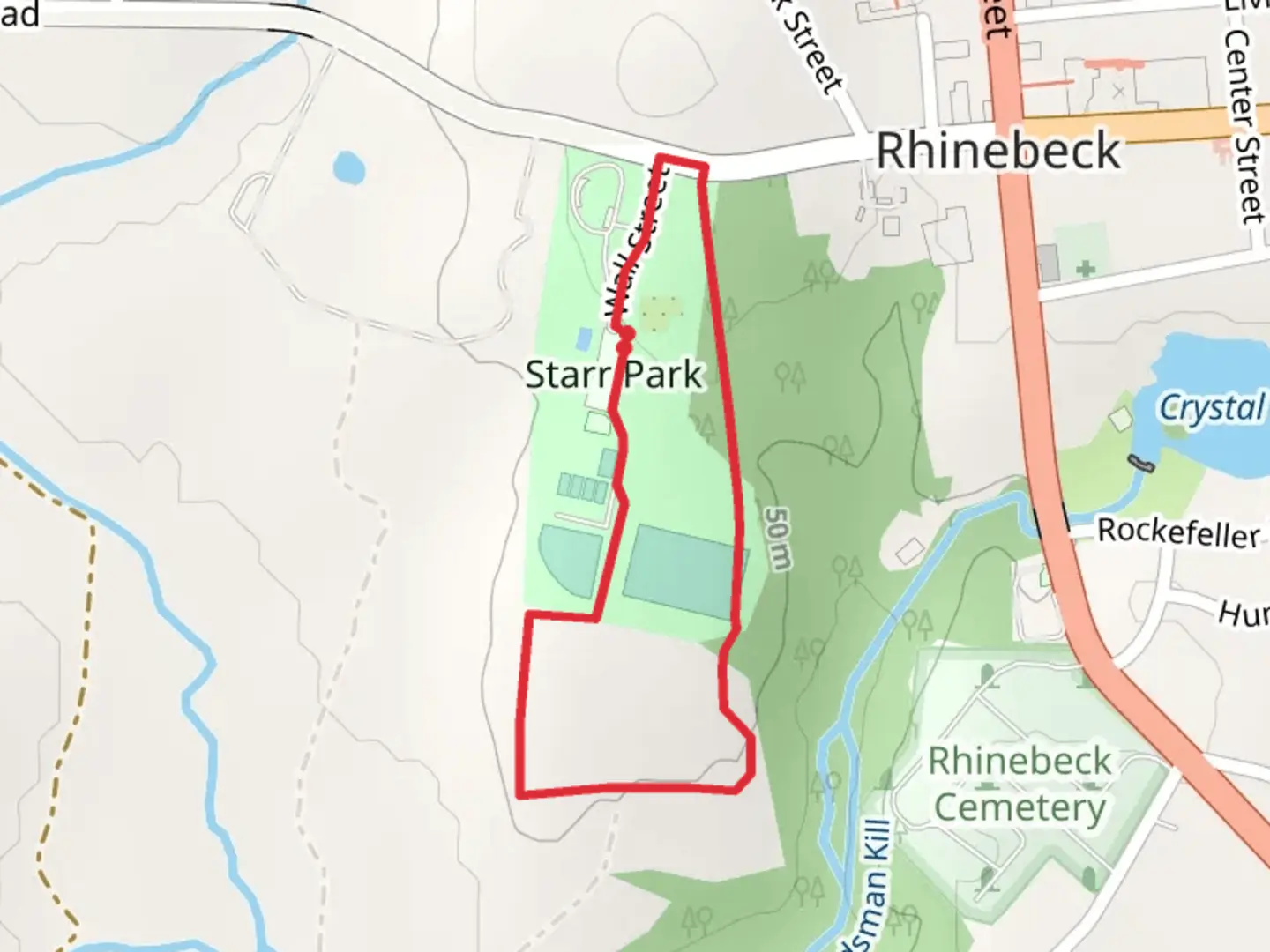 An image depicting the trail Starr Park Loop and its surrounding area.