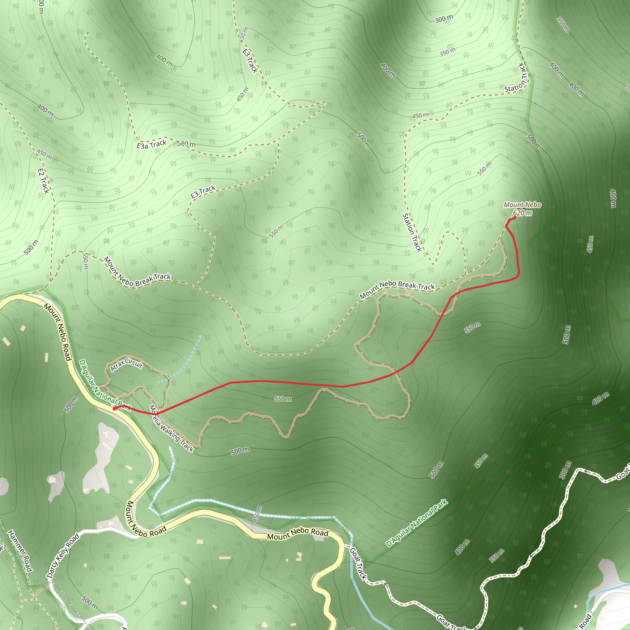 Morelia Walking Track mobile static map
