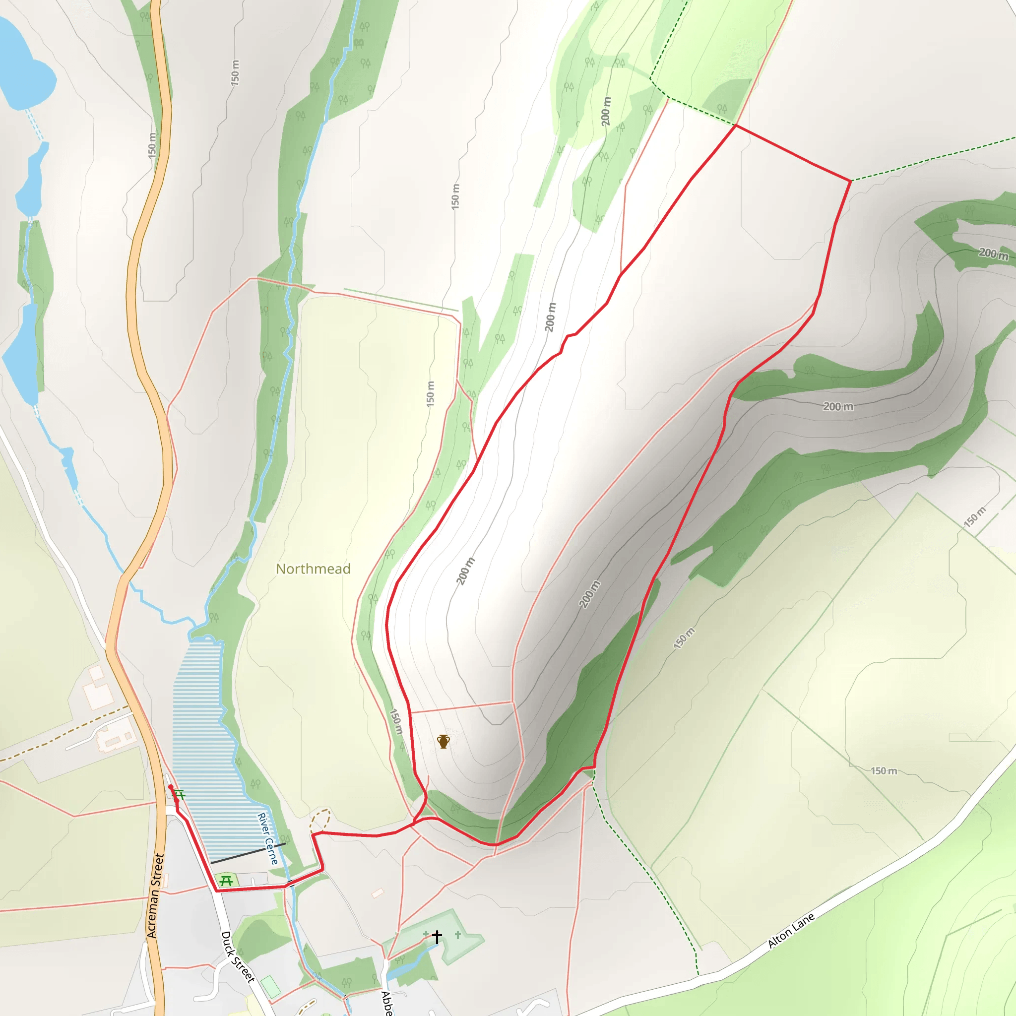 Cerne Abbas Giant Loop mobile static map