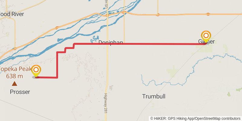 American Discovery Trail - North stage 54 Map