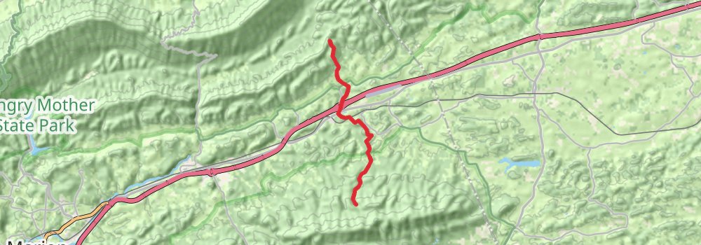 Appalachian Trail Section Hike - Bland to Damascus stage 5 Map