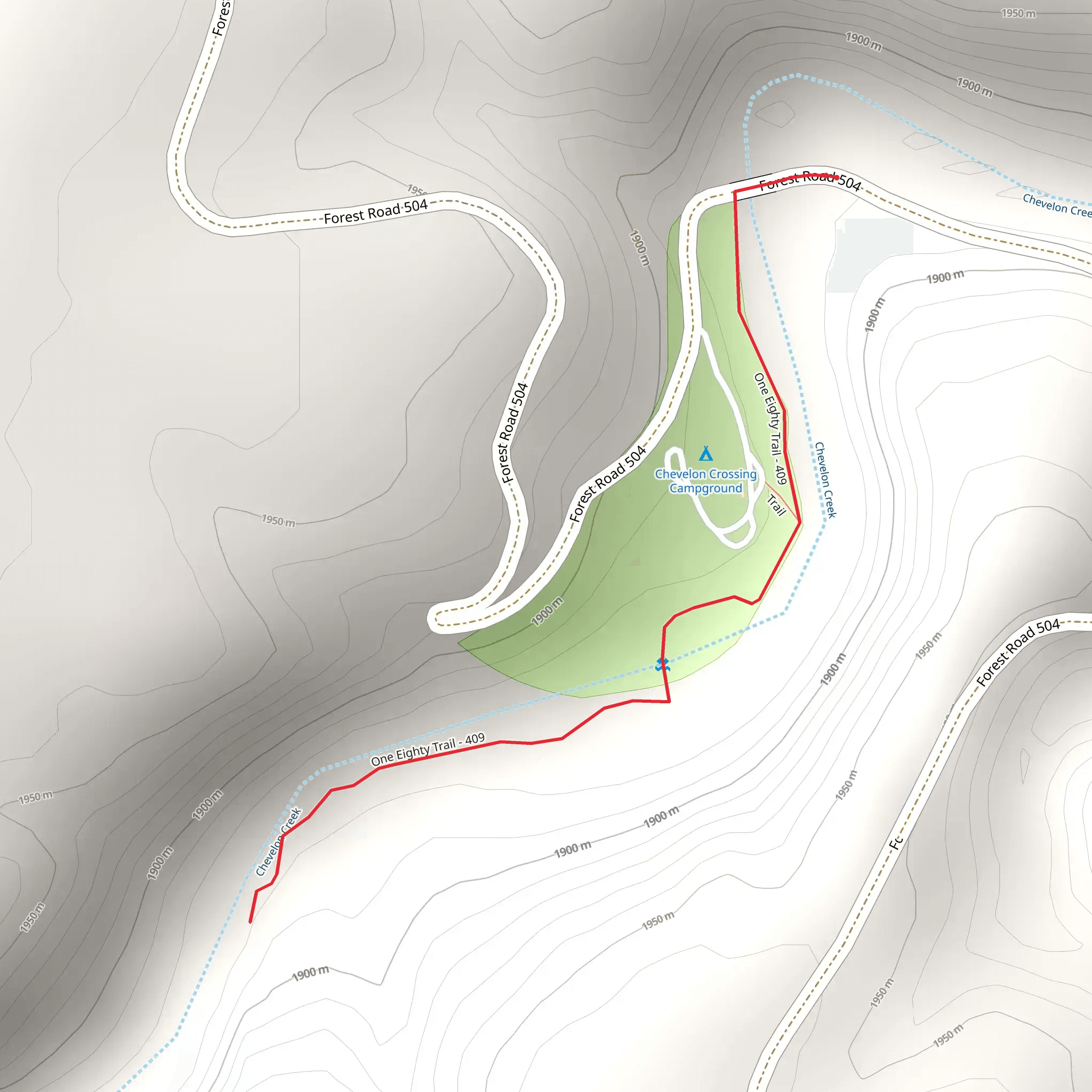 Chevelon Creek - One Eighty Trail mobile static map