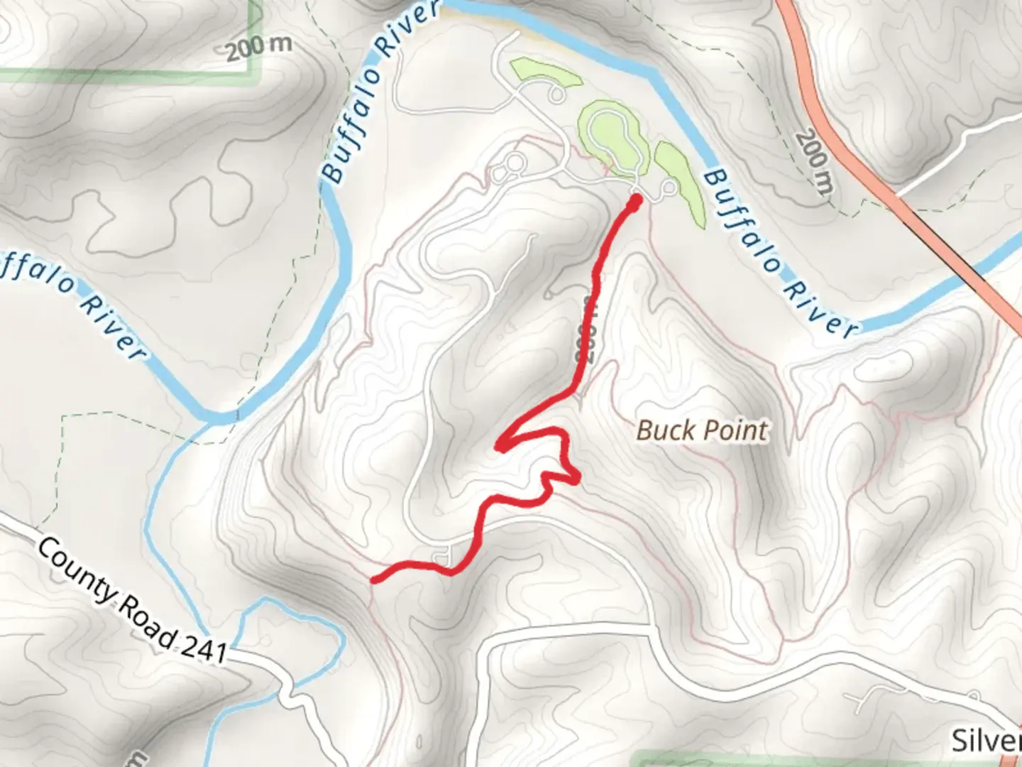An image depicting the trail Spring Hollow Trail and its surrounding area.