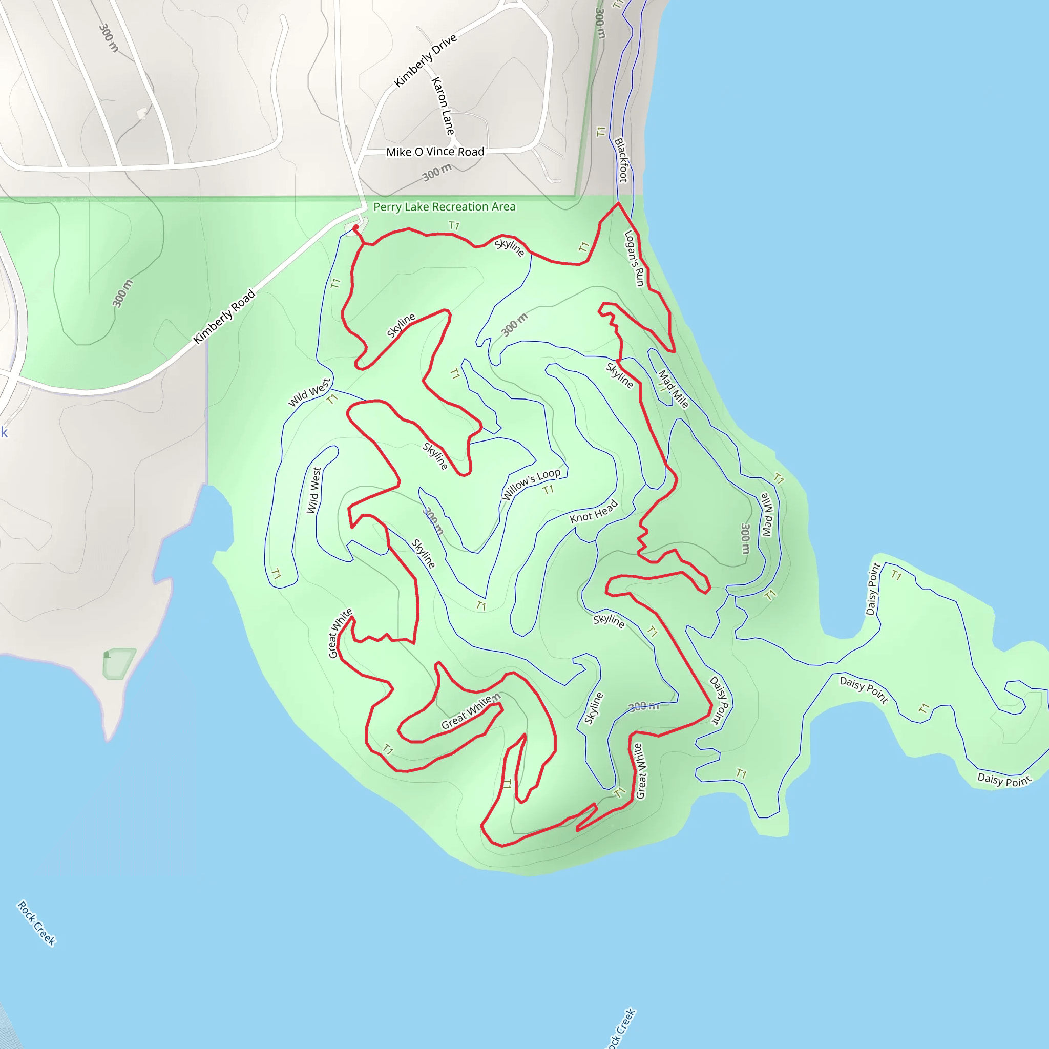 Perry State Park Loop mobile static map