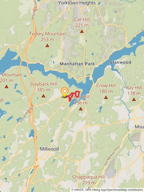 Ledge Trail and Kitchawan Loop Trail mobile static map