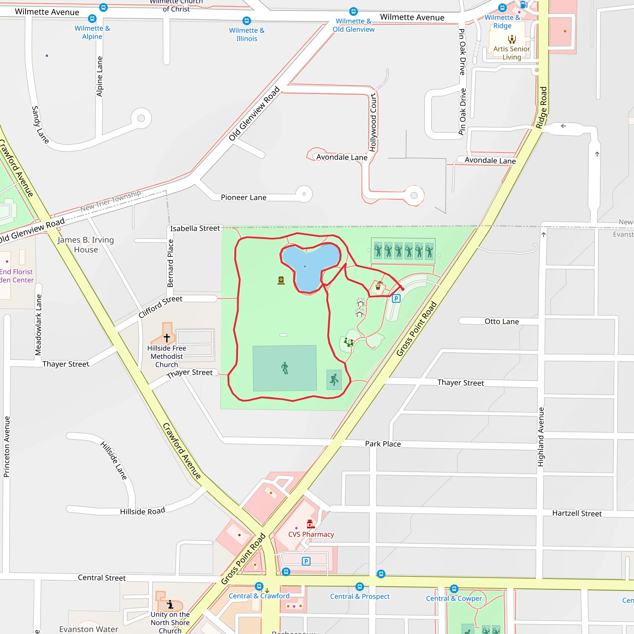 Walter S Lovelace Park Loop mobile static map